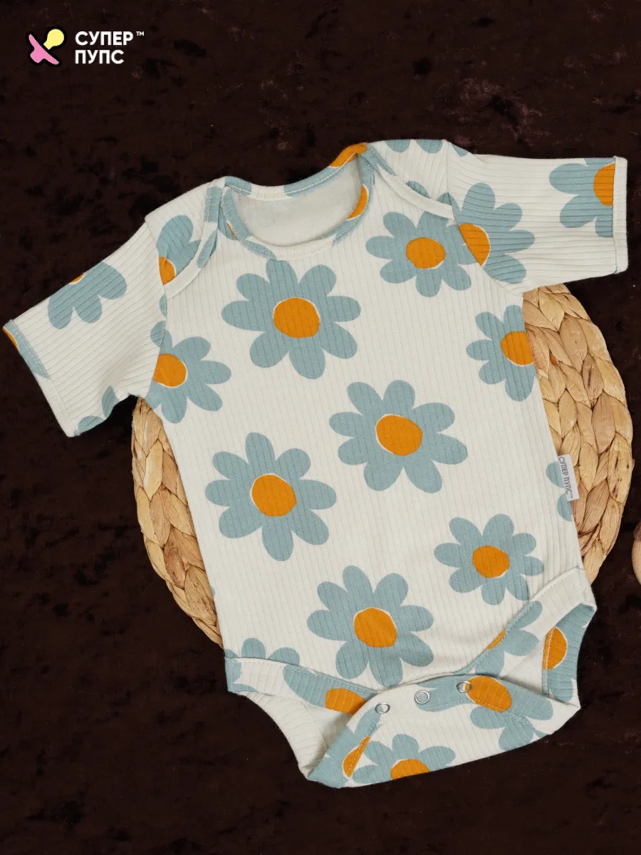 Боди 3 шт Супер Пупс нбр/3пр/бд/коррук/2026/ромашки - фото 15