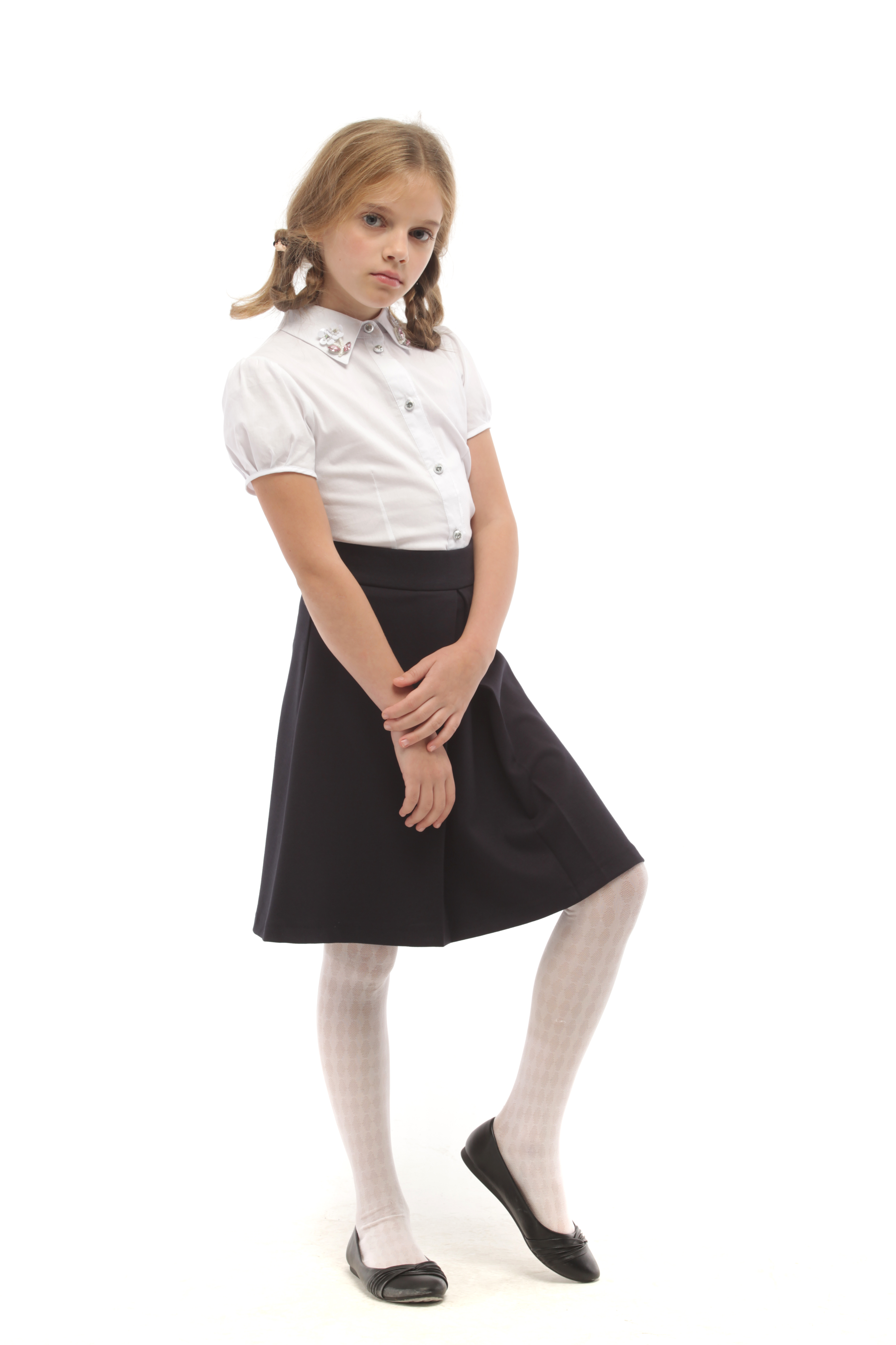 Юбка Stylish AMADEO AS-079-синий - фото 2