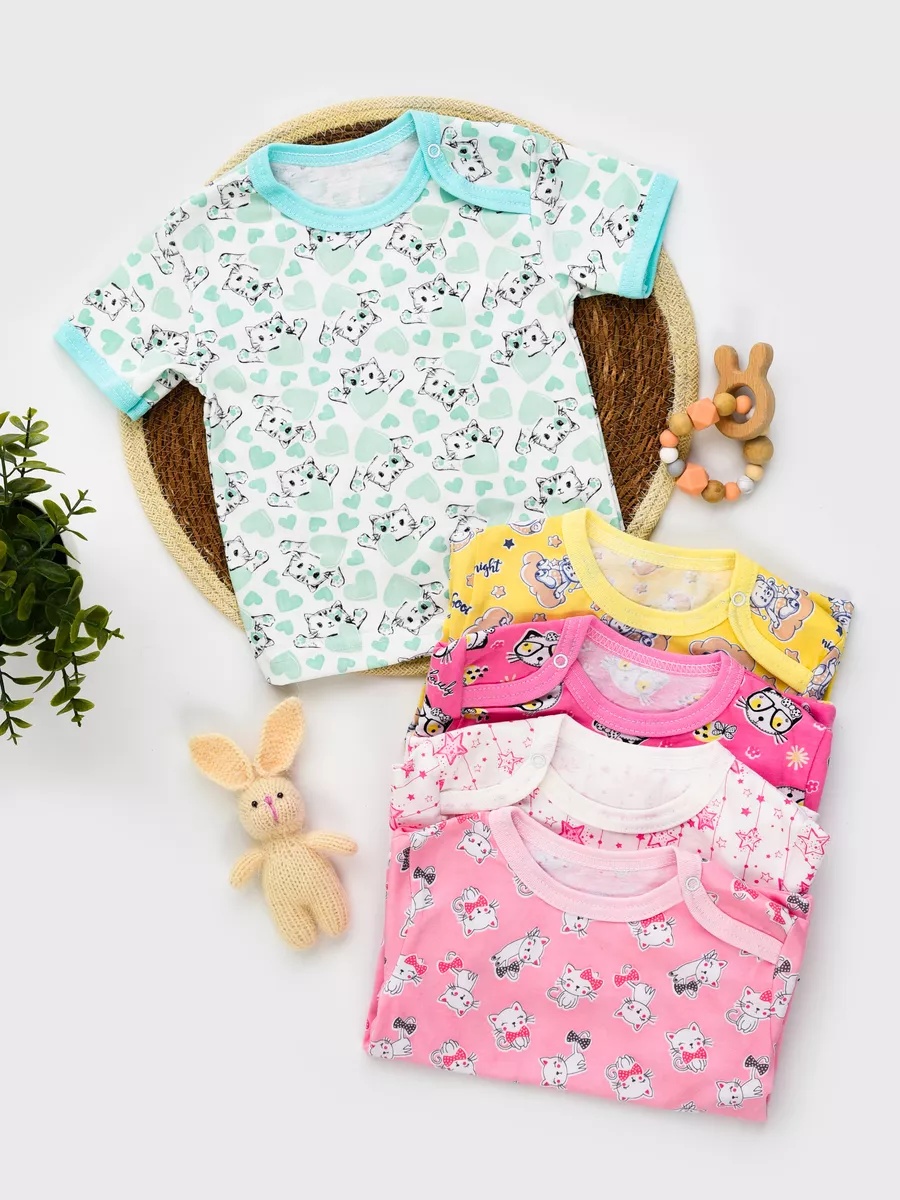 Футболка 5 шт IVANOVO KIDS Ф-001девочка - фото 4