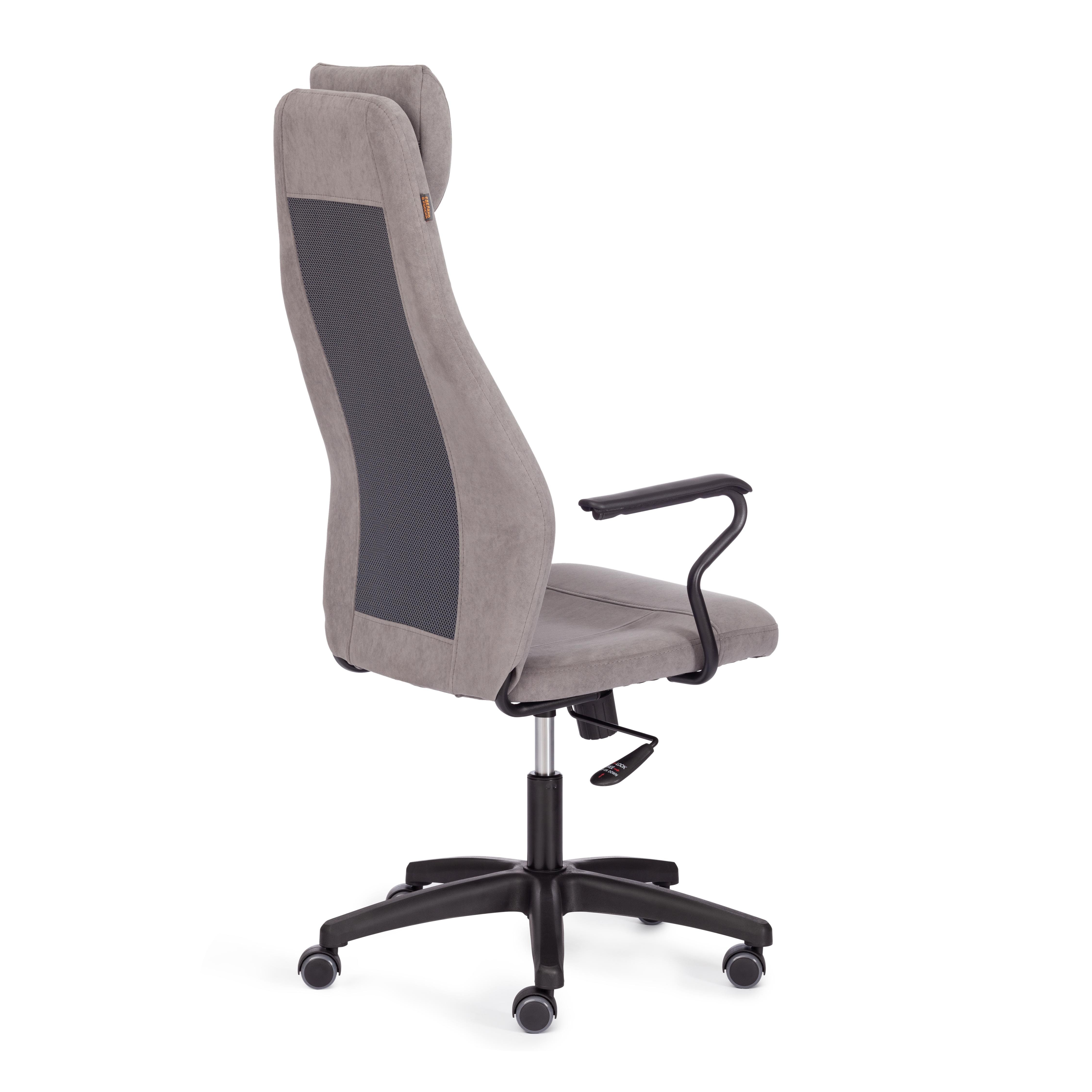 Компьютерное кресло TETCHAIR флок ткань серый - фото 9
