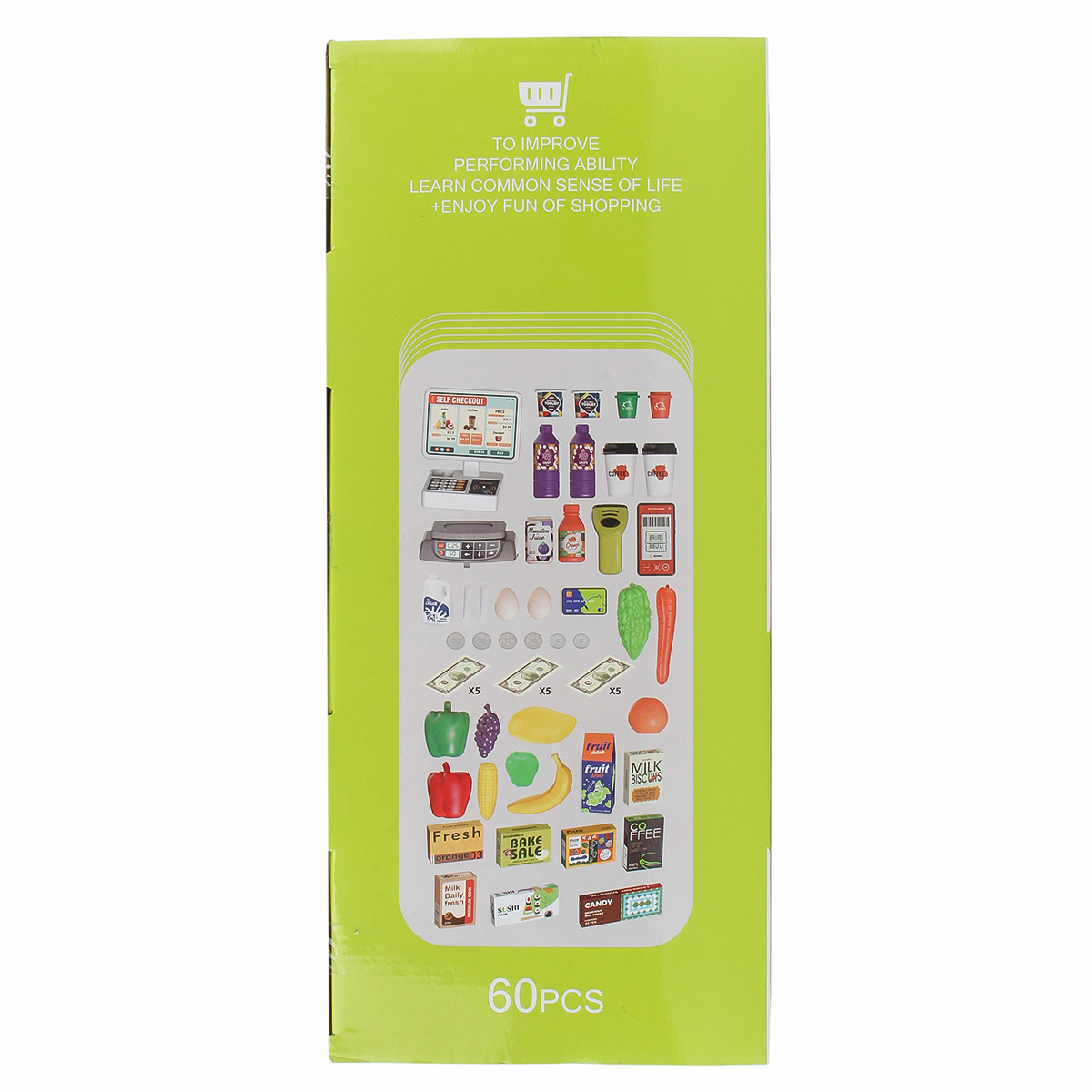 Игровой набор Veld Co касса, тележки и корзинки, прилавок, продукты - фото 25