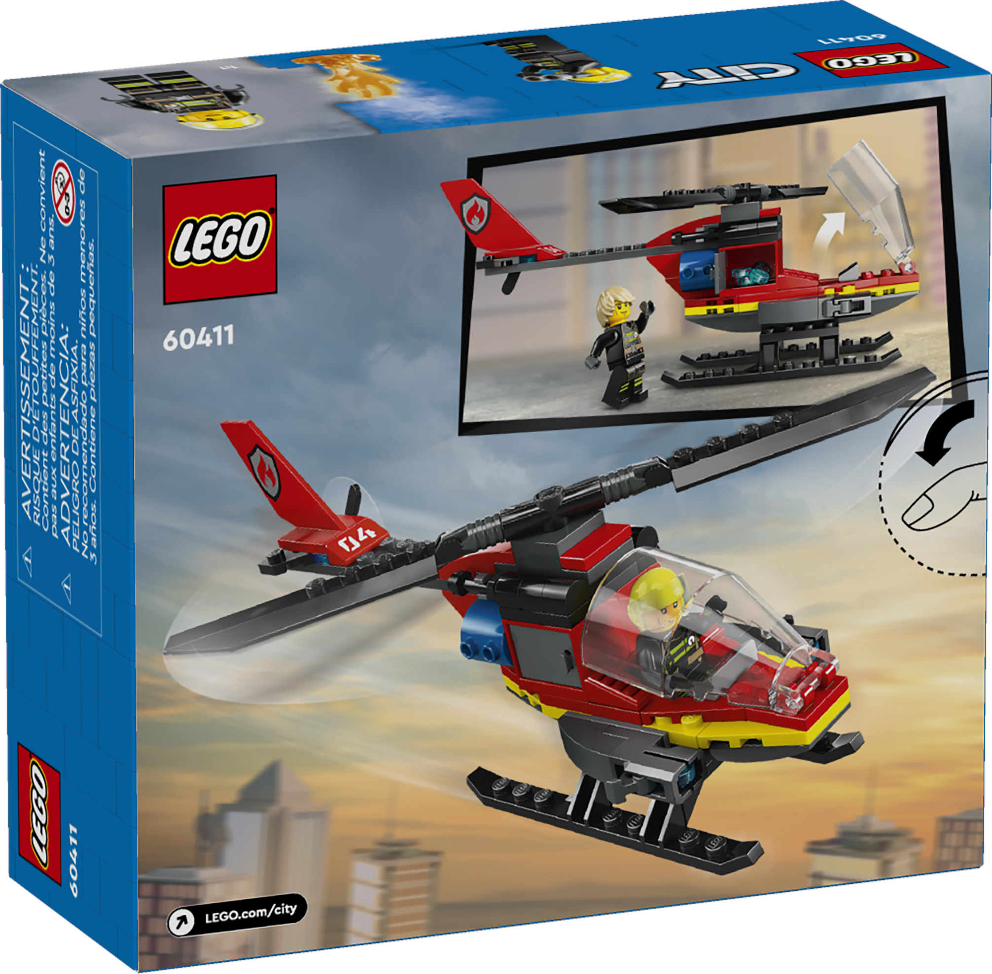Конструктор LEGO City Пожарно-спасательный вертолет блочный - фото 3