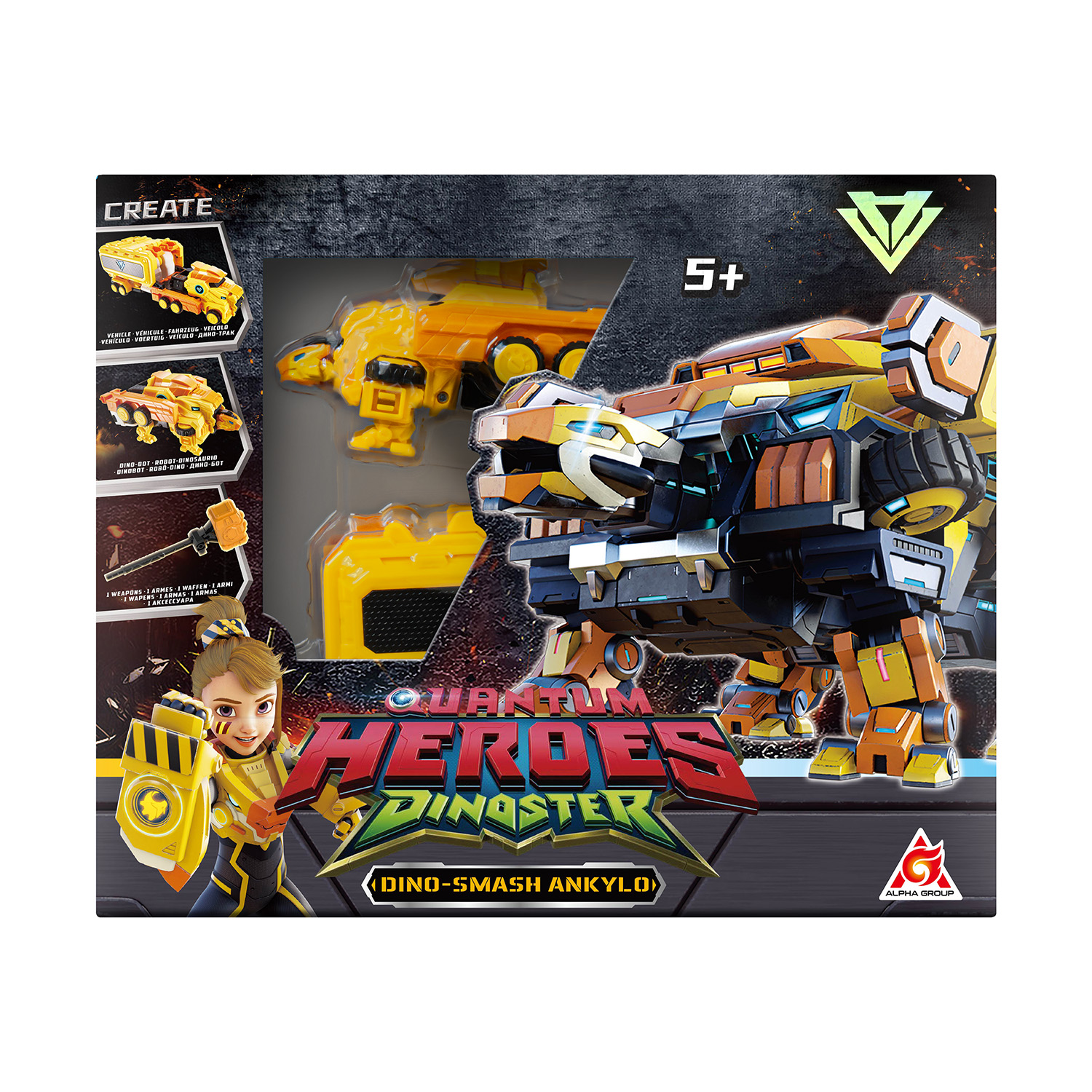 Игровой набор Dinoster 4-в-1 Дино-бот Анкило Смэш - фото 2