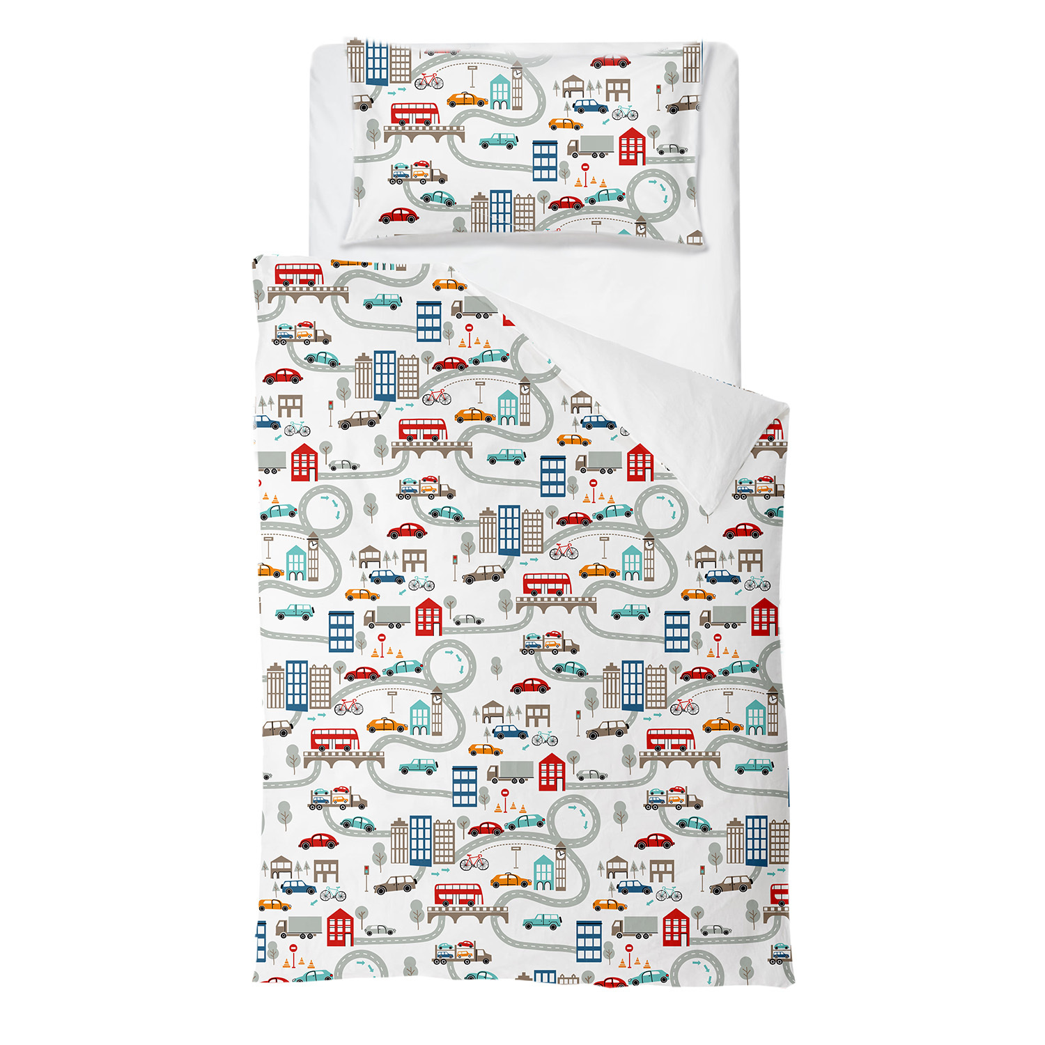 Комплект постельного белья Babyton Машинки 3 предм. - фото 1