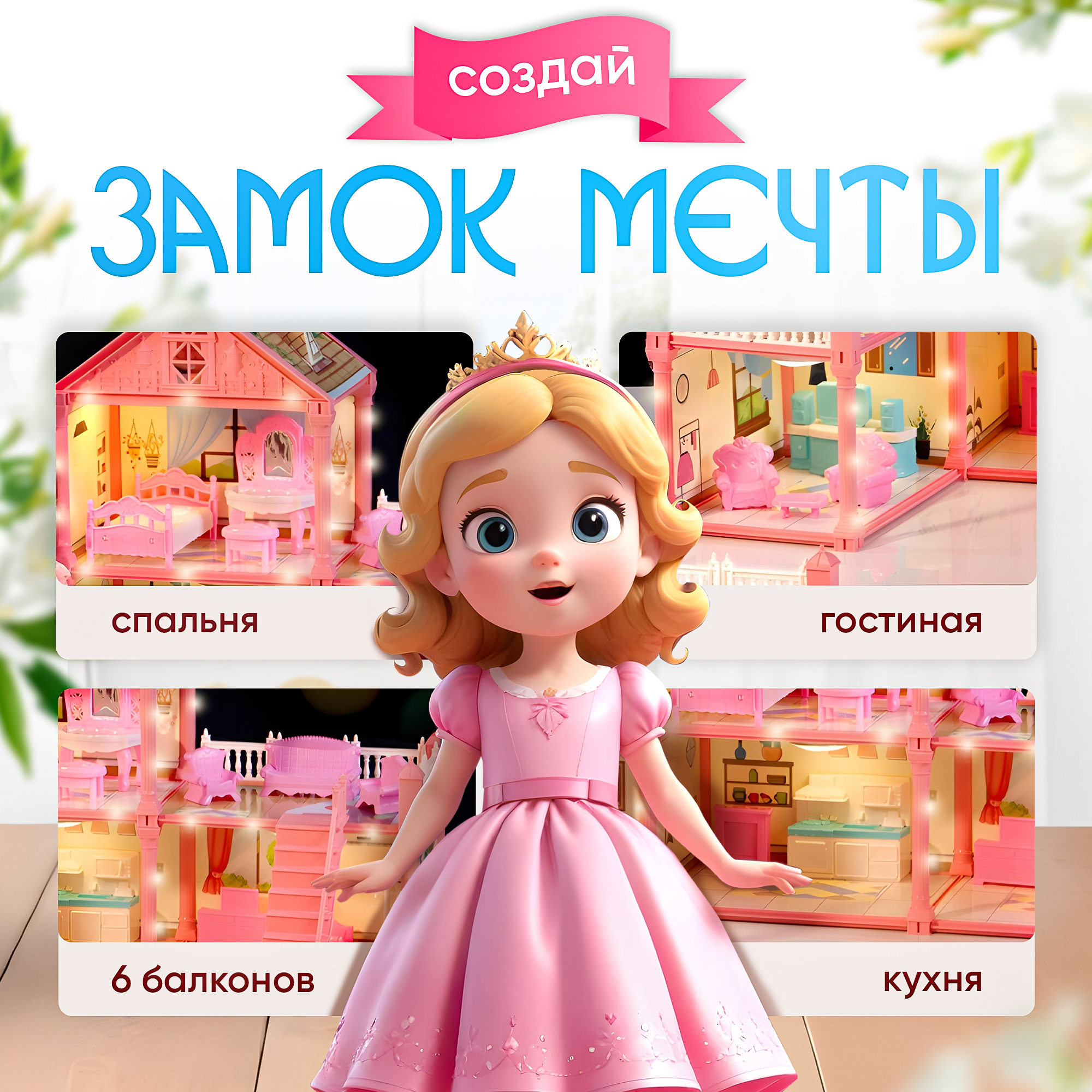 Домик для кукол SHARKTOYS с мебелью 370000010 - фото 2