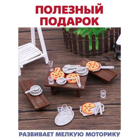 Аксессуар для кукол DDung кукольный интерьер, стол, посуда