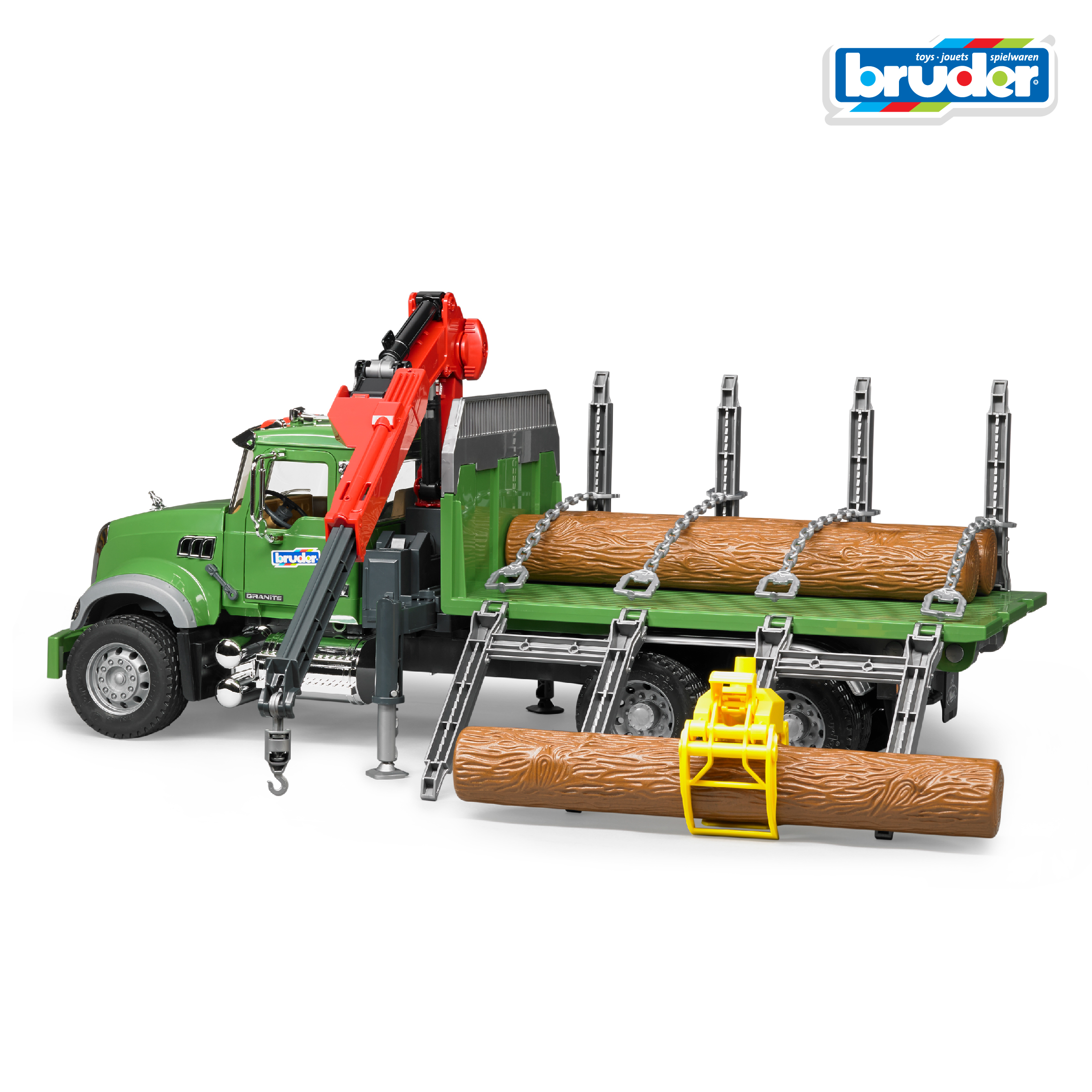 Грузовик Bruder MACK с портативным краном 1:16 02-824 - фото 7