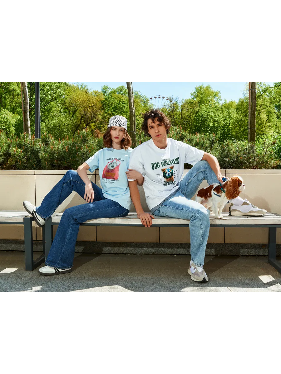 Футболка Mark Formelle (Марк Формэль) 112934/голубое небо +печать1 - фото 9