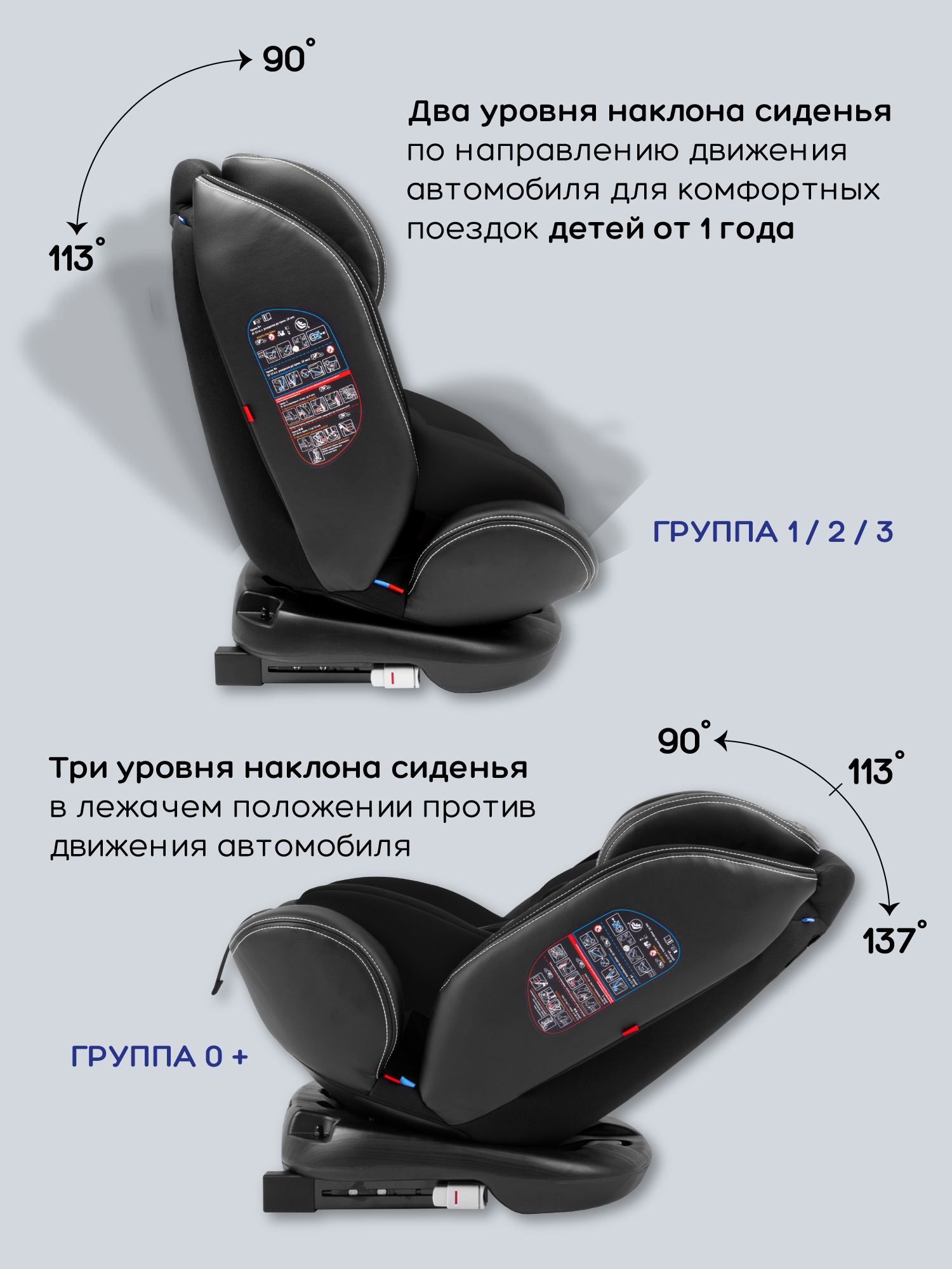 Автокресло Amarobaby ST-3 Isofix 0+/1/2/3 (0-36 кг) черный - фото 7