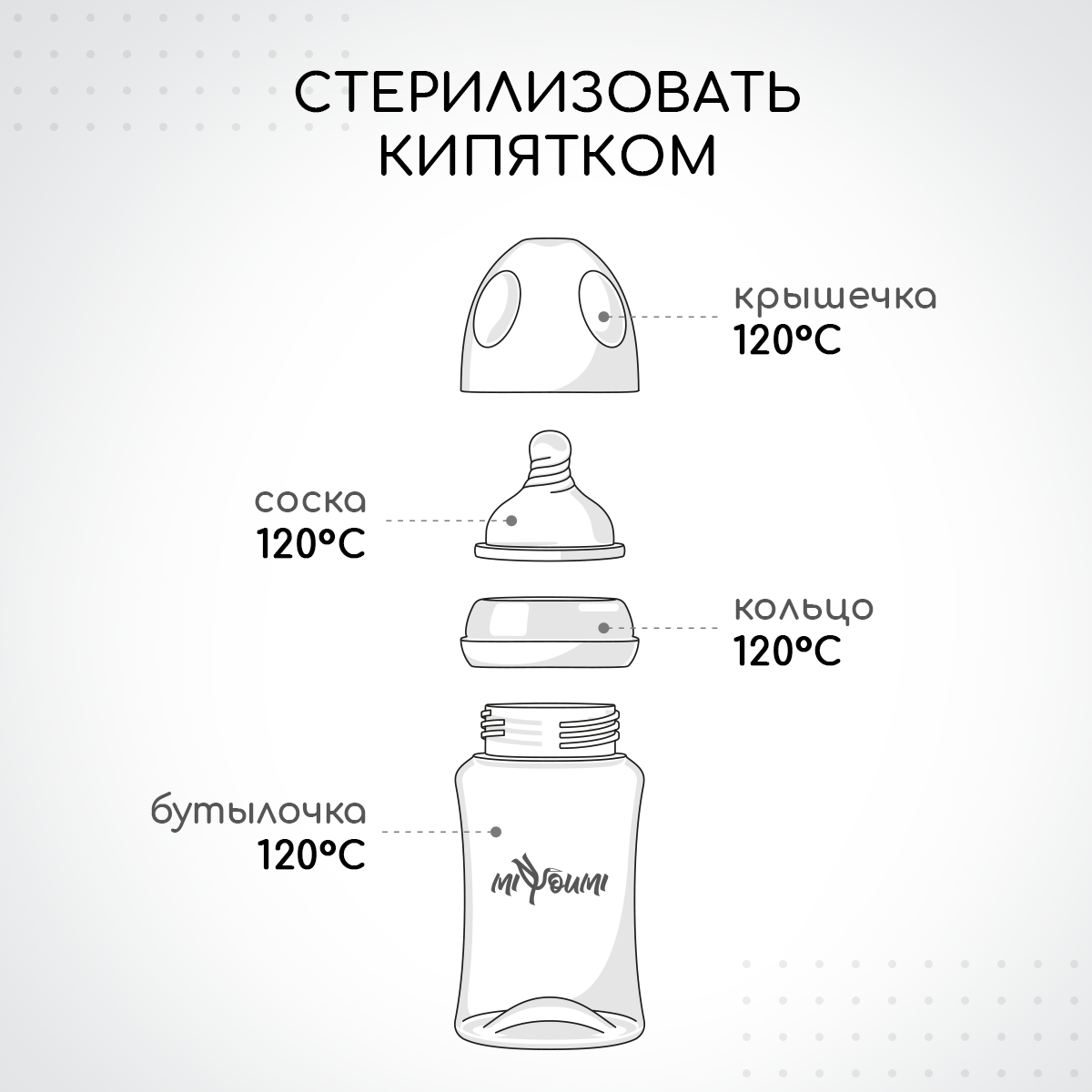 Бутылочка Miyoumi Anti-Colic 240 мл 1 шт. - фото 10