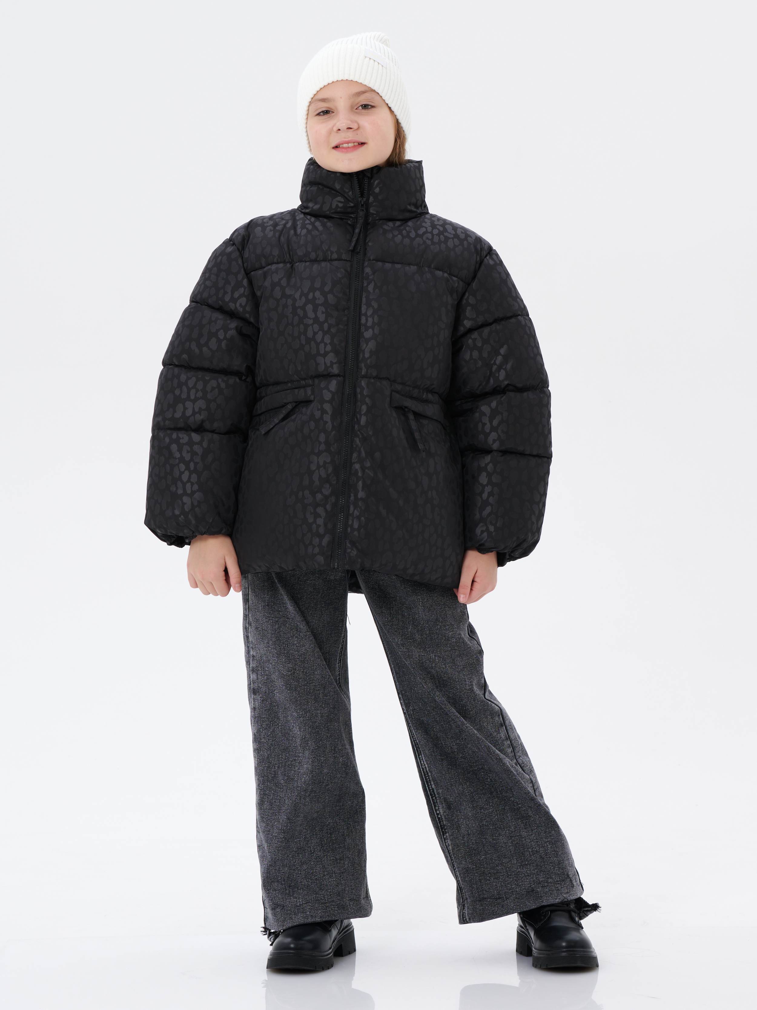 Куртка КрутышОк Т-066 черный леопард - фото 1