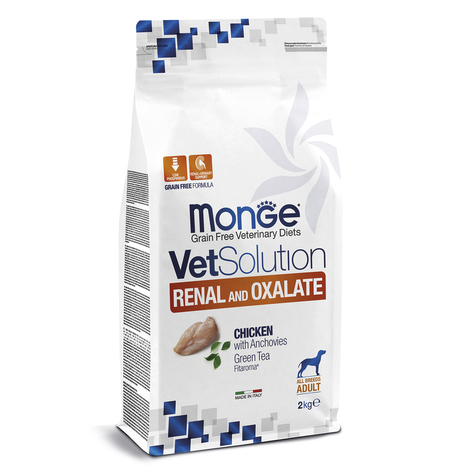 Корм для собак диетический MONGE VetSolution Dog Renal and Oxalate Ренал и Оксалат при ХПН 2кг - фото 1