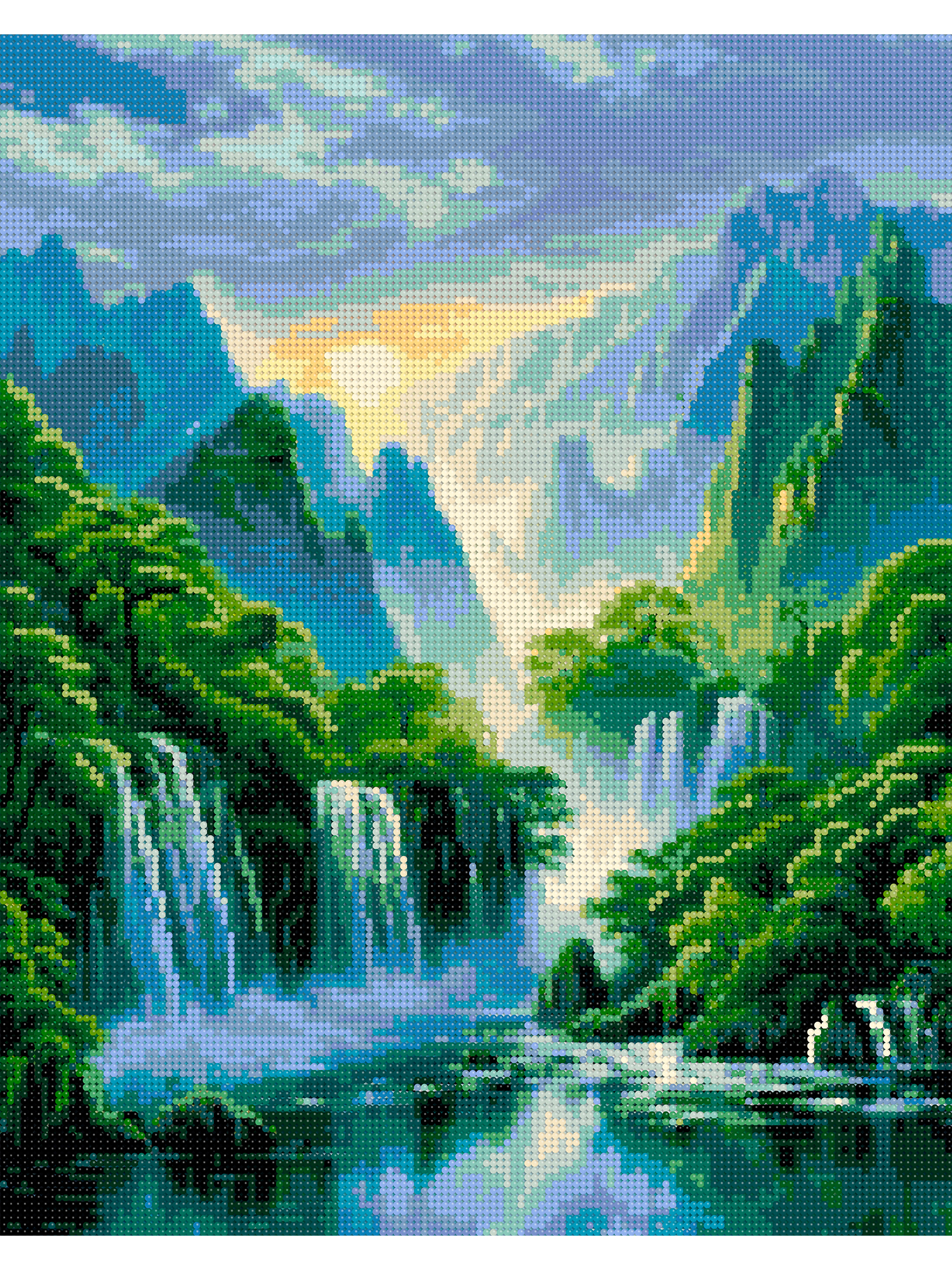 Алмазная мозаика Art on Canvas Райские водопады в ассортименте - фото 2