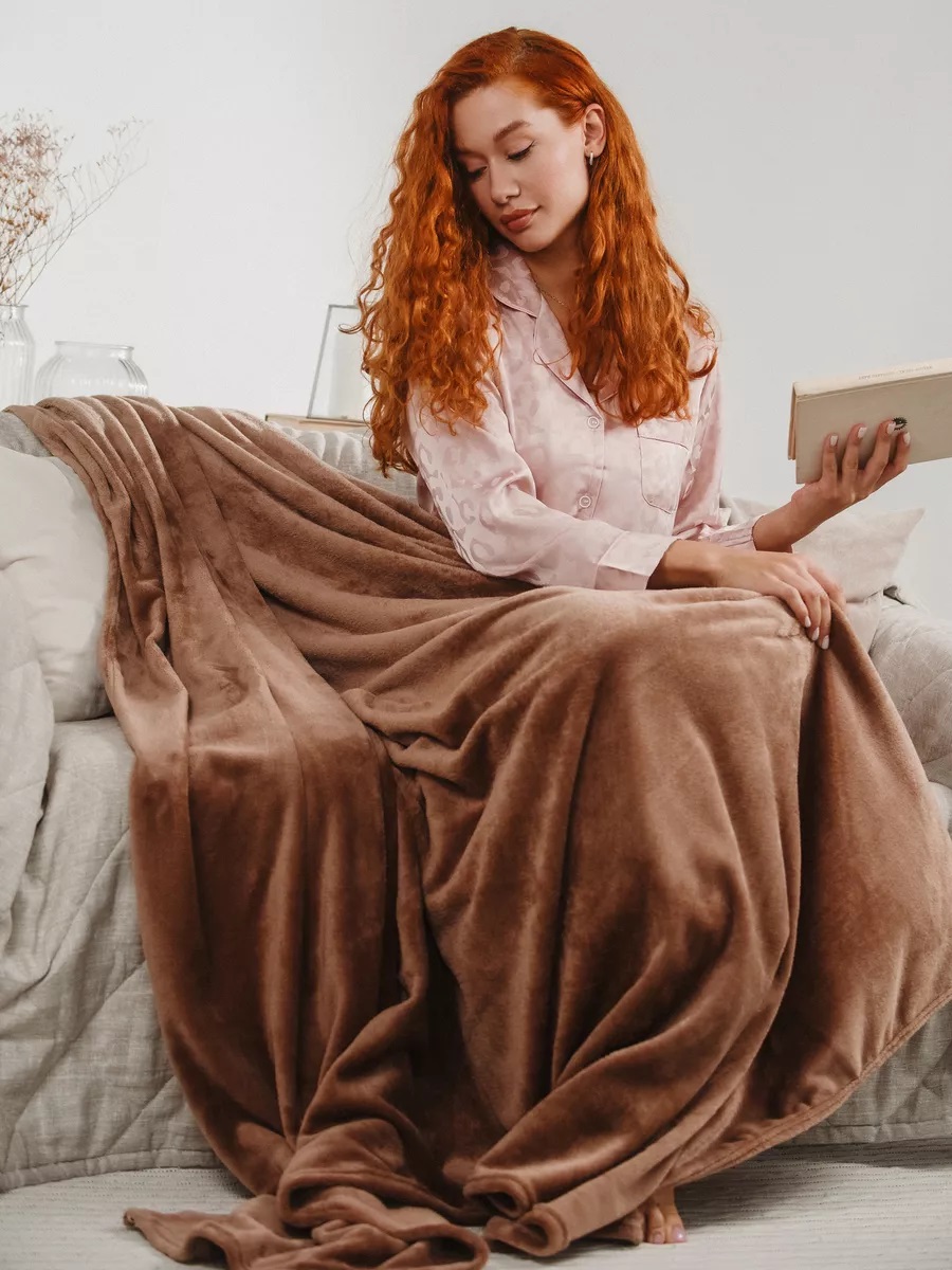 Плед LOVEBERRY Евро какао - фото 10