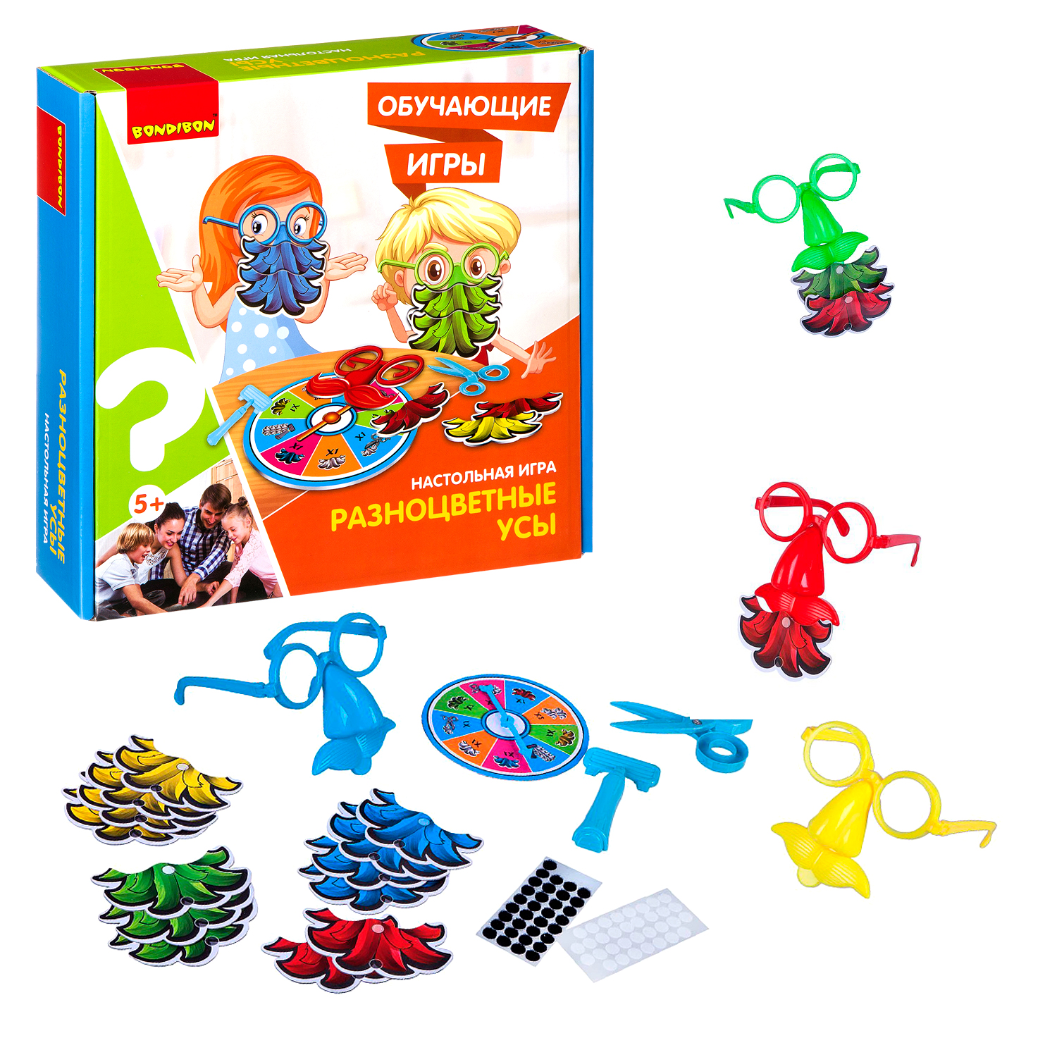 Настольная игра Bondibon для компании Разноцветные усы - фото 1