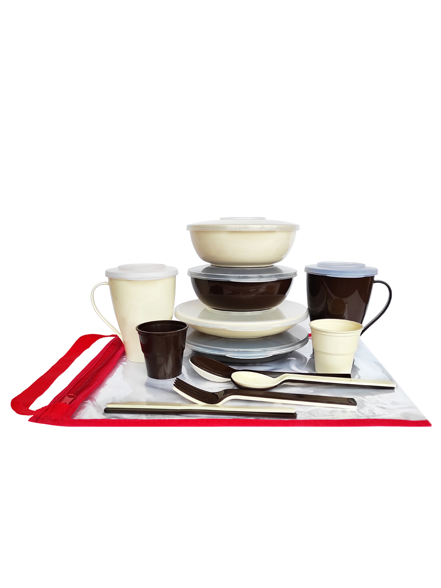 Набор посуды Solaris на 2 персоны ванильно-шоколадный - фото 11