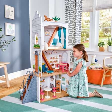 Домик для кукол KidKraft с мебелью