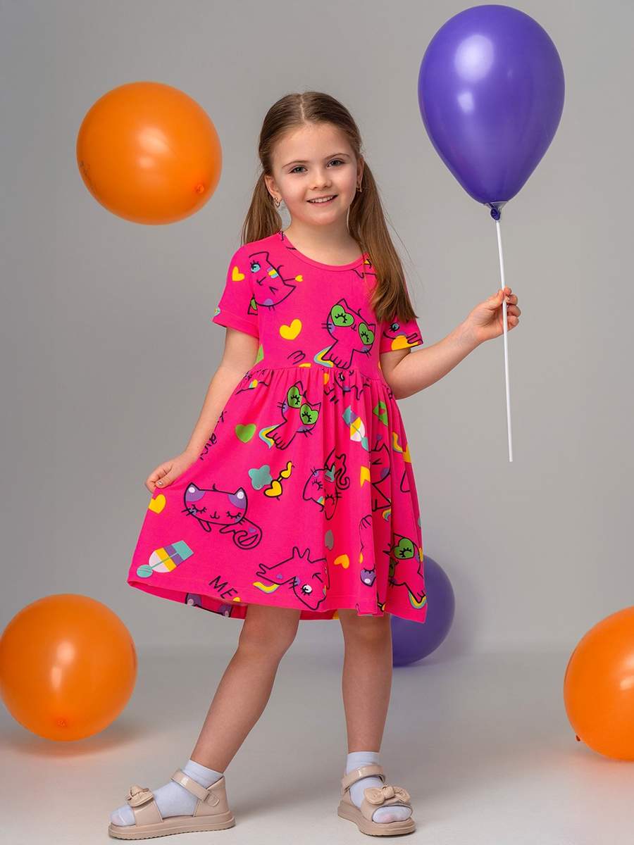 Платье HappyFox HF00192фуксия - фото 1