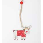 Подвеска ёлочная ё деревянная в ассортименте