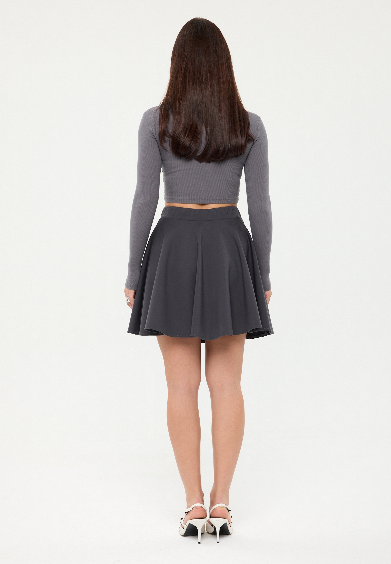 Юбка Stylish AMADEO AWS-5005-серый - фото 2