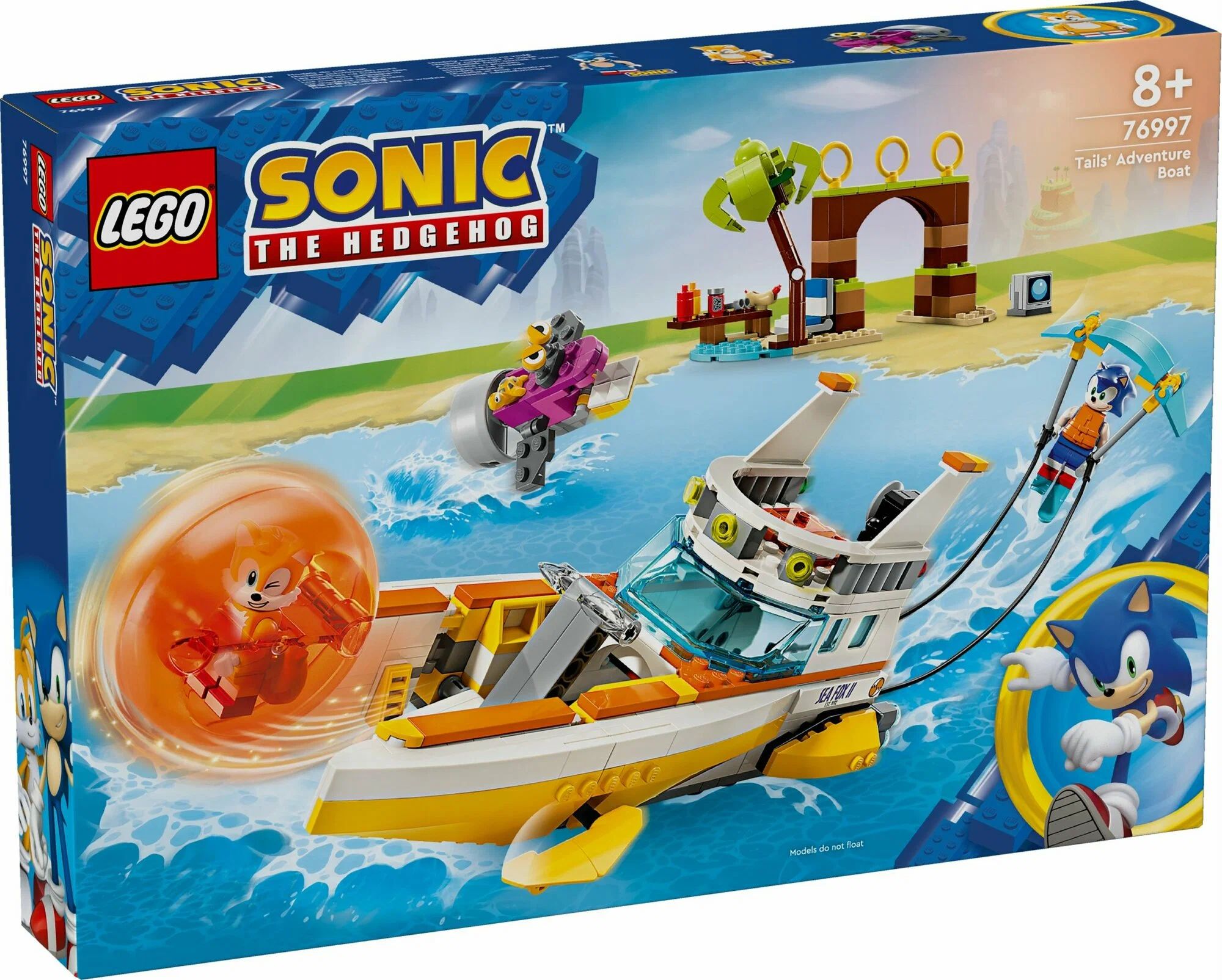 Конструктор LEGO Sonic the Hedgehog лодка приключений Тейлза 393 дет. - фото 1