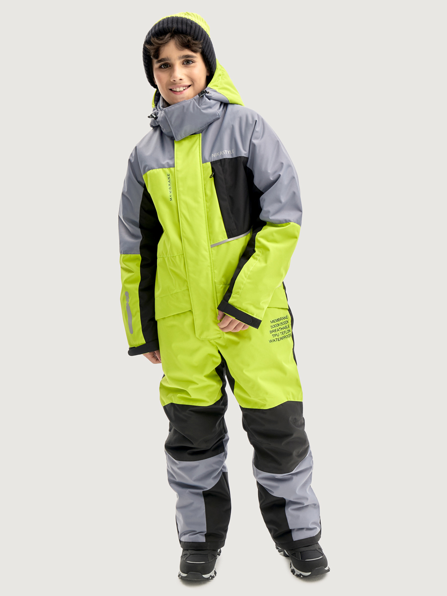 Комбинезон NIKASTYLE 8з4925 салат/сталь - фото 1