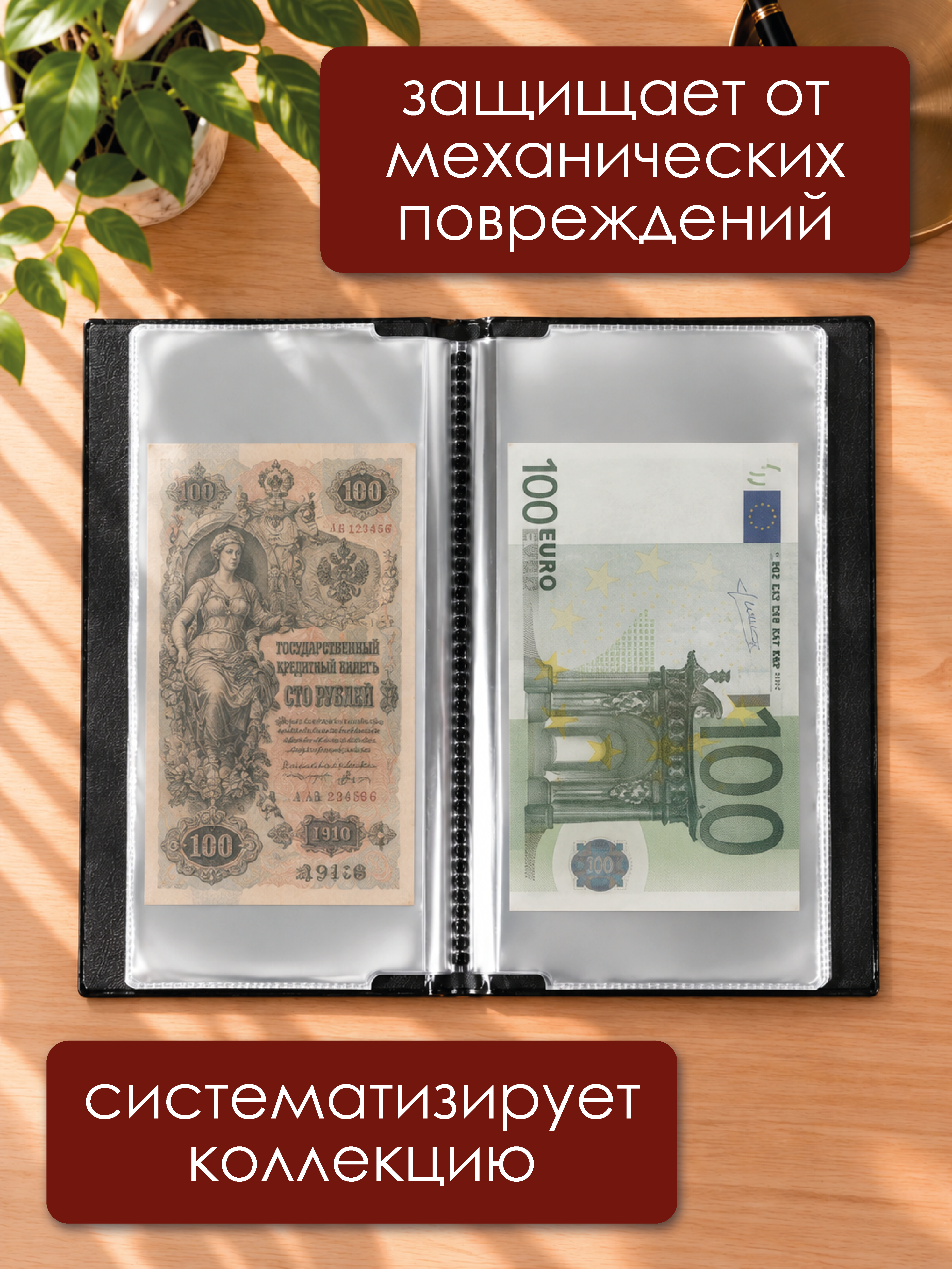Альбом для банкнот и купюр AXLER 24 листа - фото 4