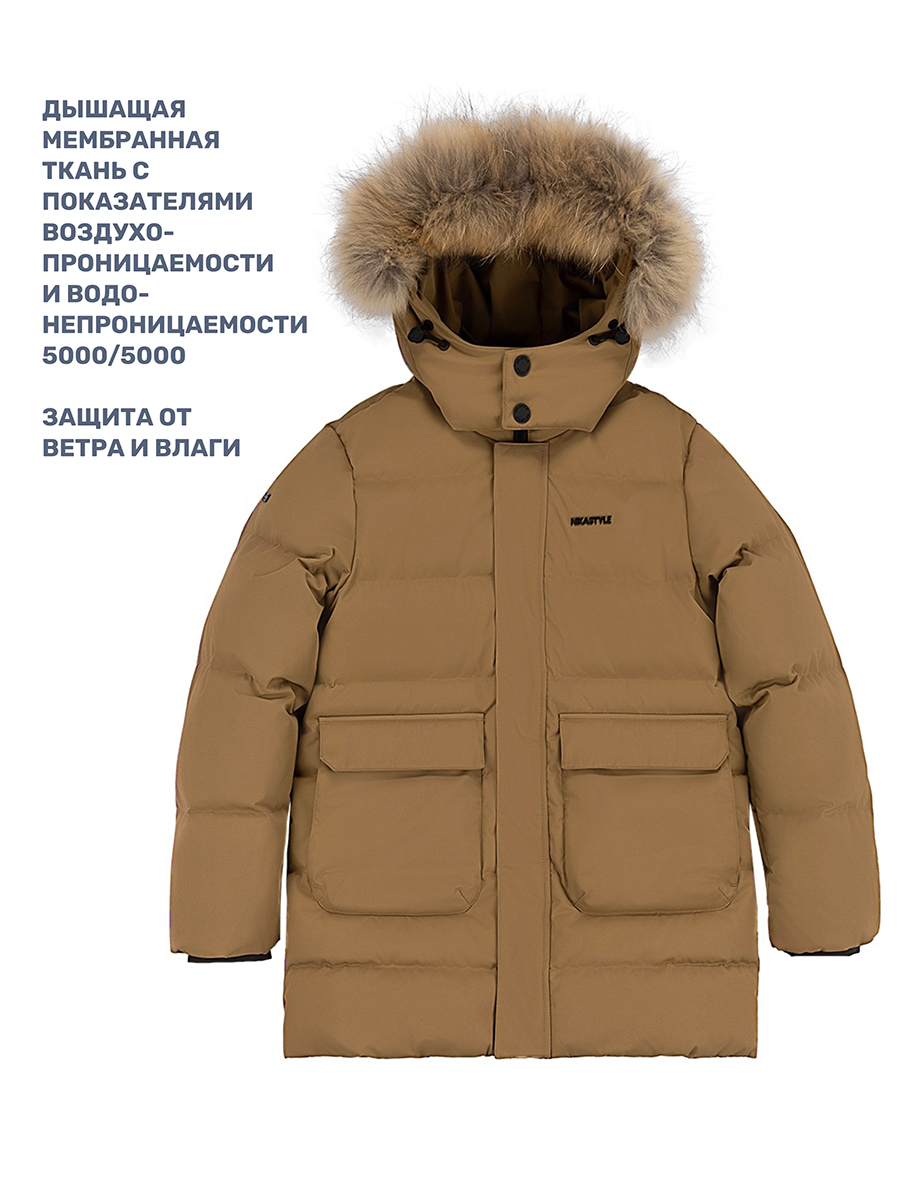 Пуховик NIKASTYLE 4з8324 кэмел - фото 8