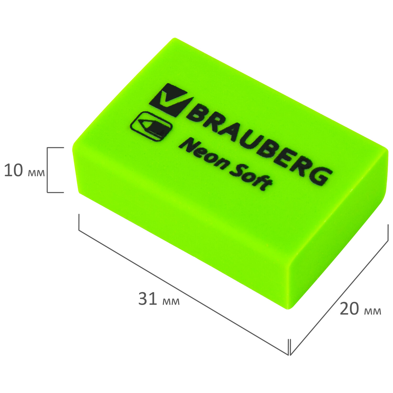 Ластик Brauberg 12 шт. - фото 11
