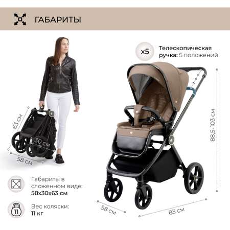 Коляска прогулочная Sweet Baby Elegante Brown