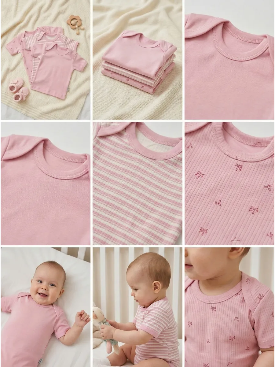 Футболки 3 шт Супер Пупс нбр/3пр/футб/розовыеягодки - фото 9