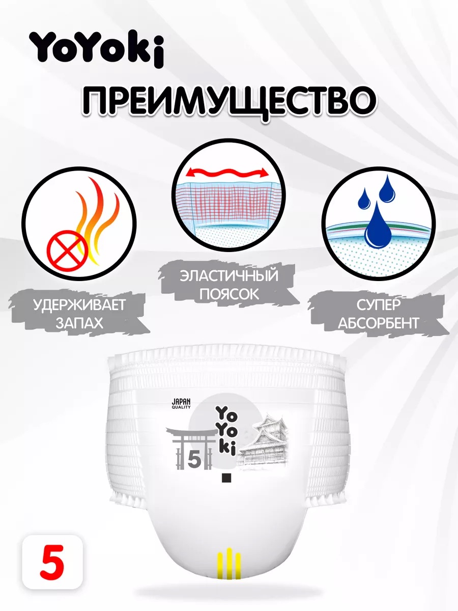 Трусики Yoyoki 5 (10-17) 30 шт. - фото 3