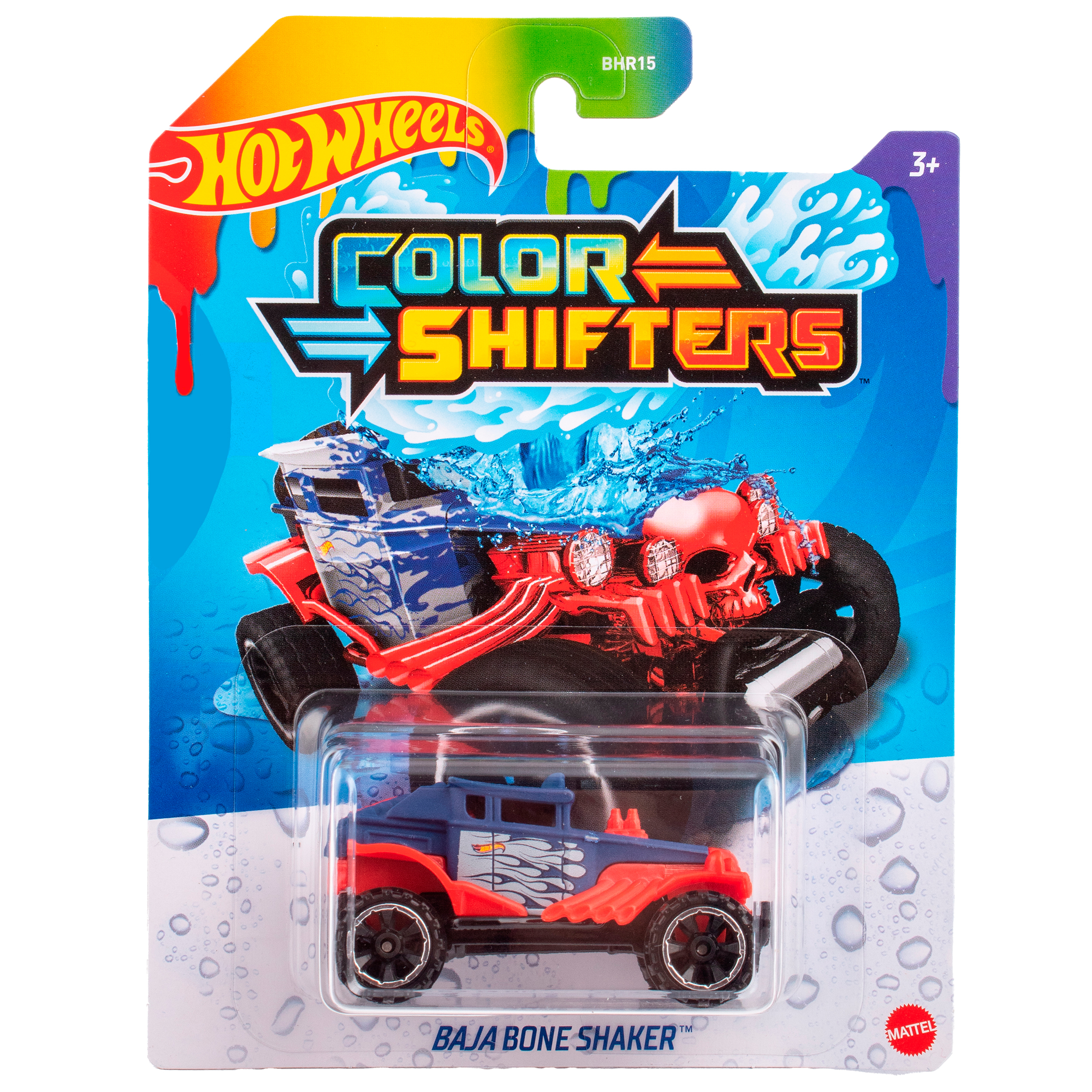 Автомобиль Hot Wheels меняющий цвет Baja Bone Shaker BHR15(CFM28) - фото 4
