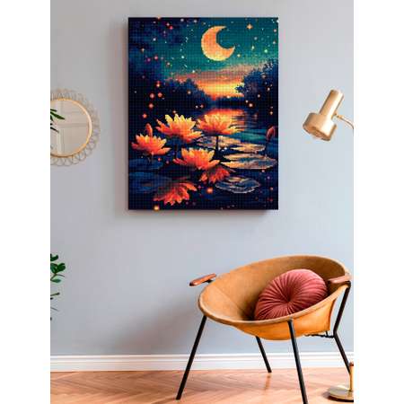 Алмазная мозаика Art on Canvas Ночной пруд в ассортименте