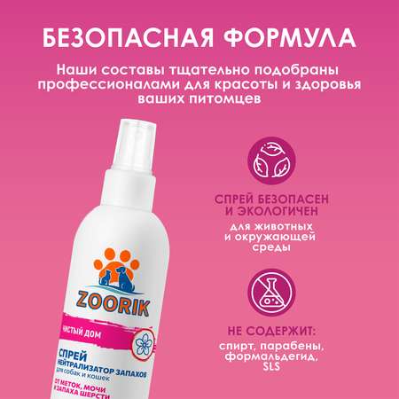 Нейтрализатор запаха ZOORIK для собак и кошек 250 мл