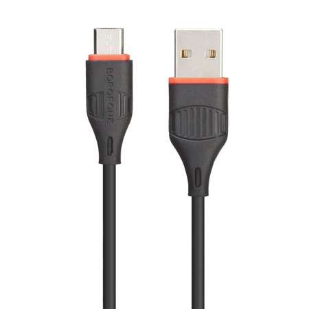 Сетевое зарядное устройство Borofone кабель MicroUSB 1м Черный