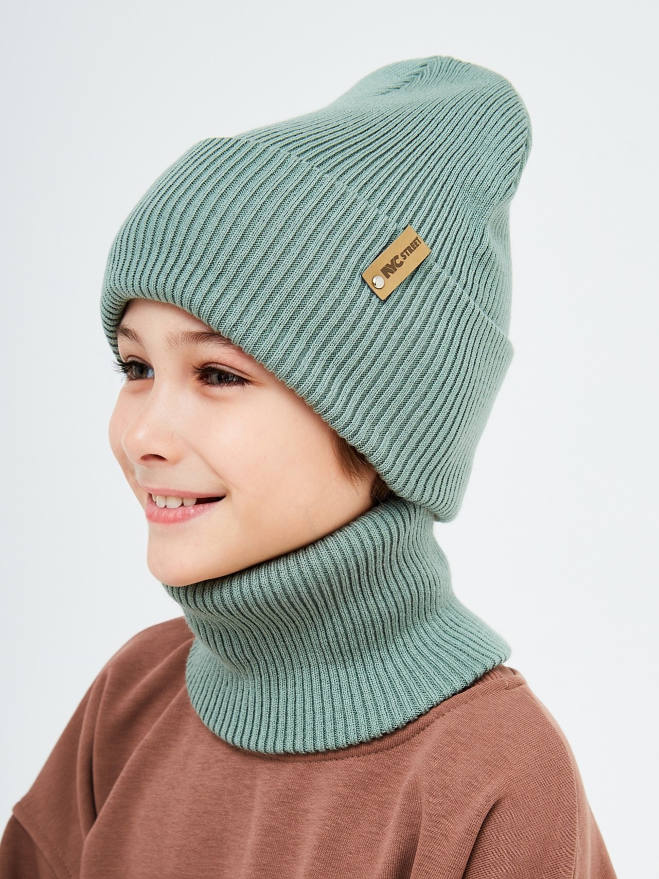 Шапка и снуд KUBRIO KU-H-52-lopata-oliveB - фото 1