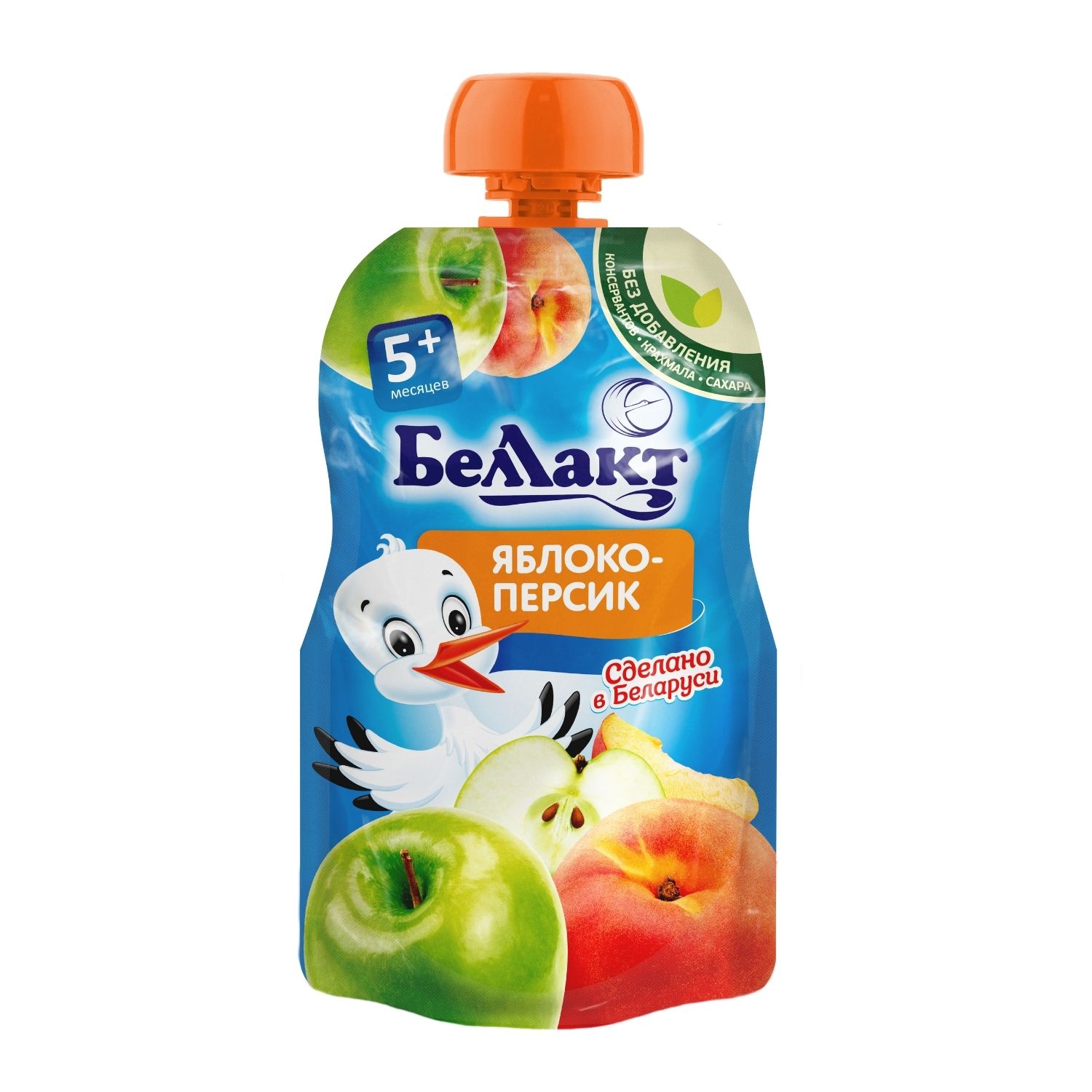 Пюре Беллакт Яблоко-персик с 5 мес 90 г - фото 1
