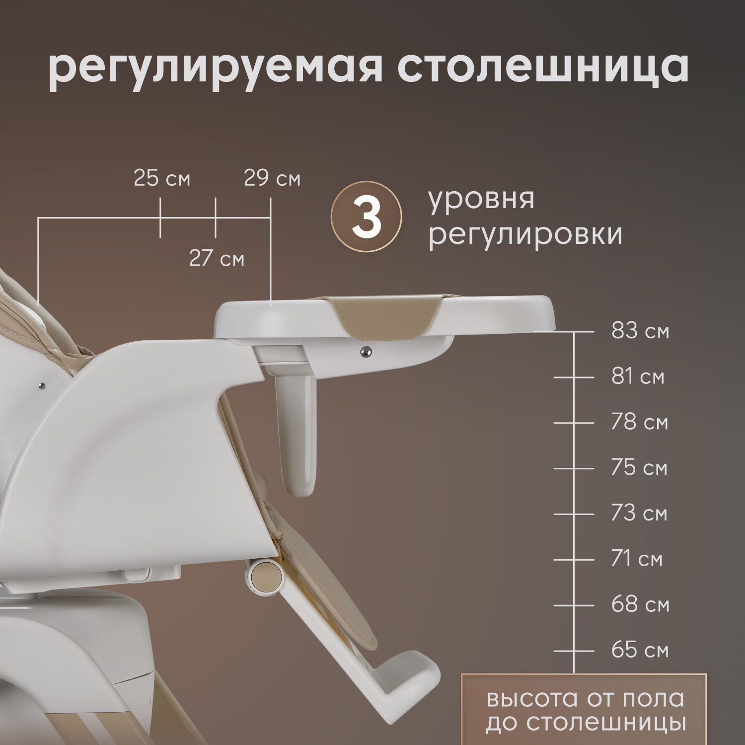 Стульчик для кормления Nuovita Unico Gloria бежевый - фото 5