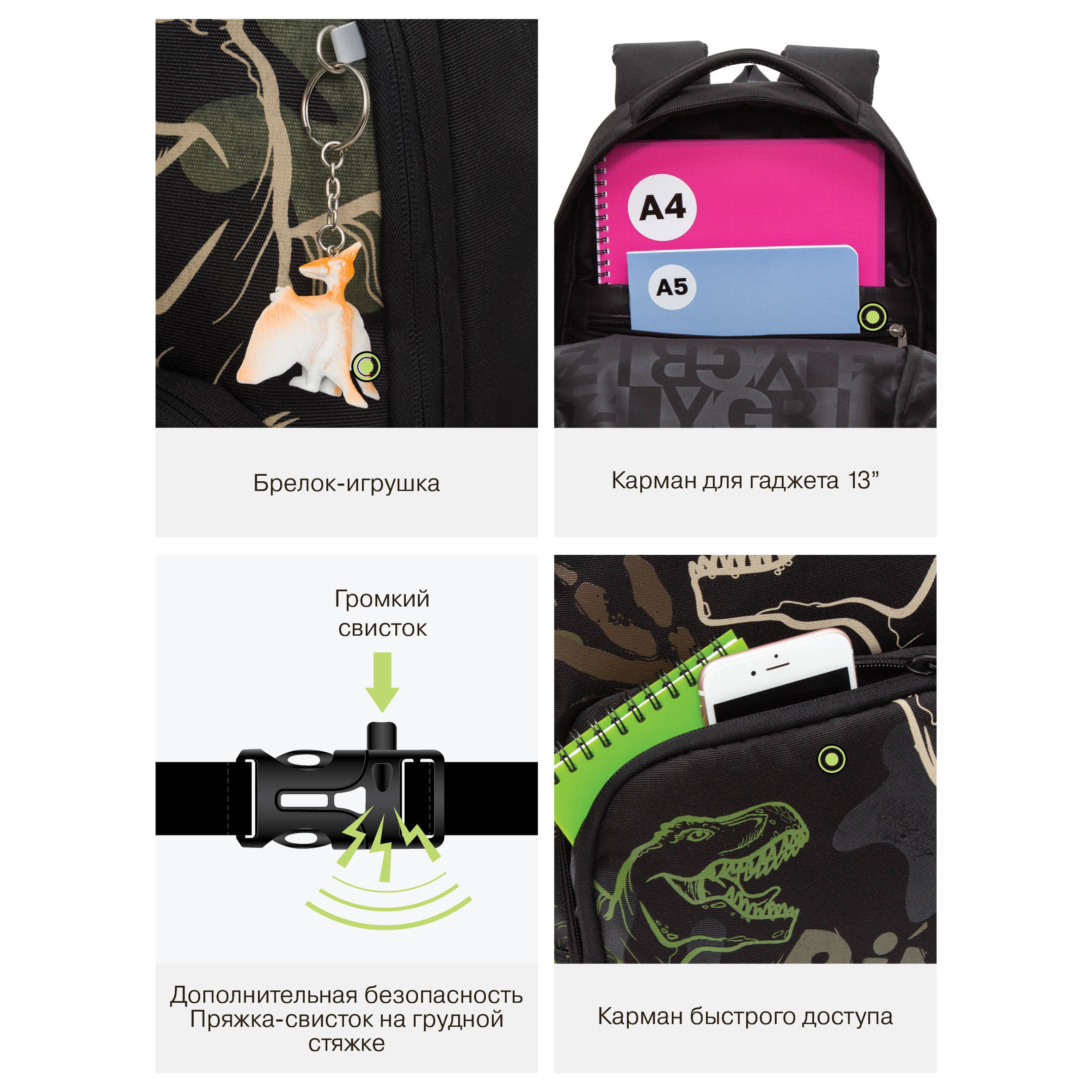 Рюкзак Grizzly для мальчика RB - фото 11