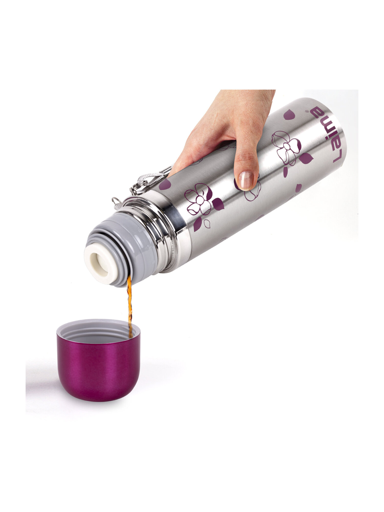 Термос Лайма с узким горлом 0.5 л нержавеющая сталь с рисунком - фото 20