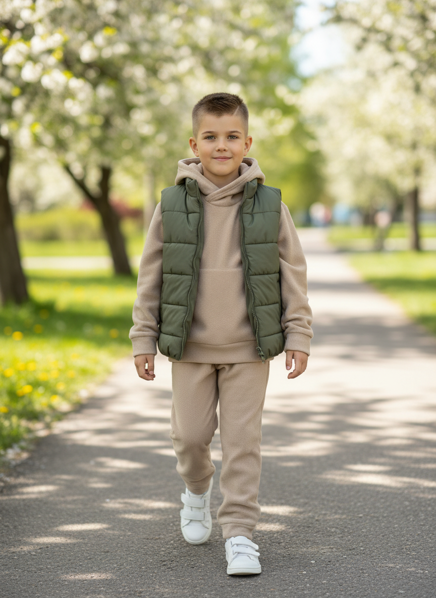 Худи и брюки Утенок 7043г(ш) какао - фото 2