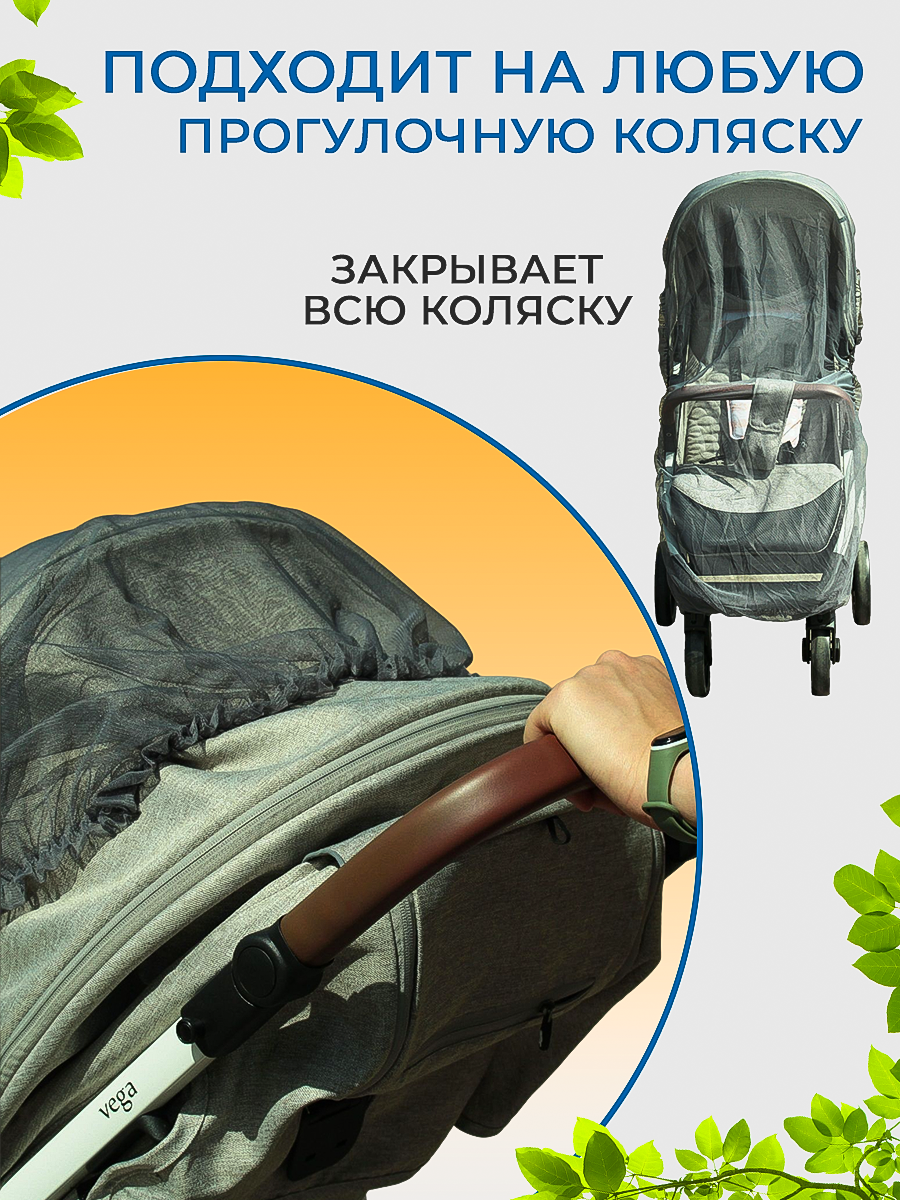 Сетка от насекомых Спортбэби 6307НКУ02серый - фото 3