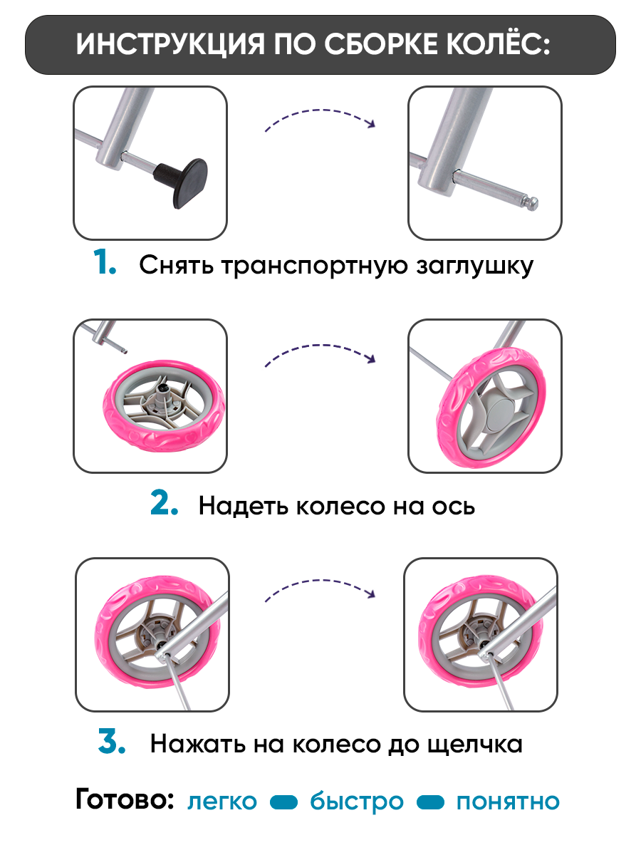 Коляска-люлька для кукол Рыжий кот 9325C - фото 9