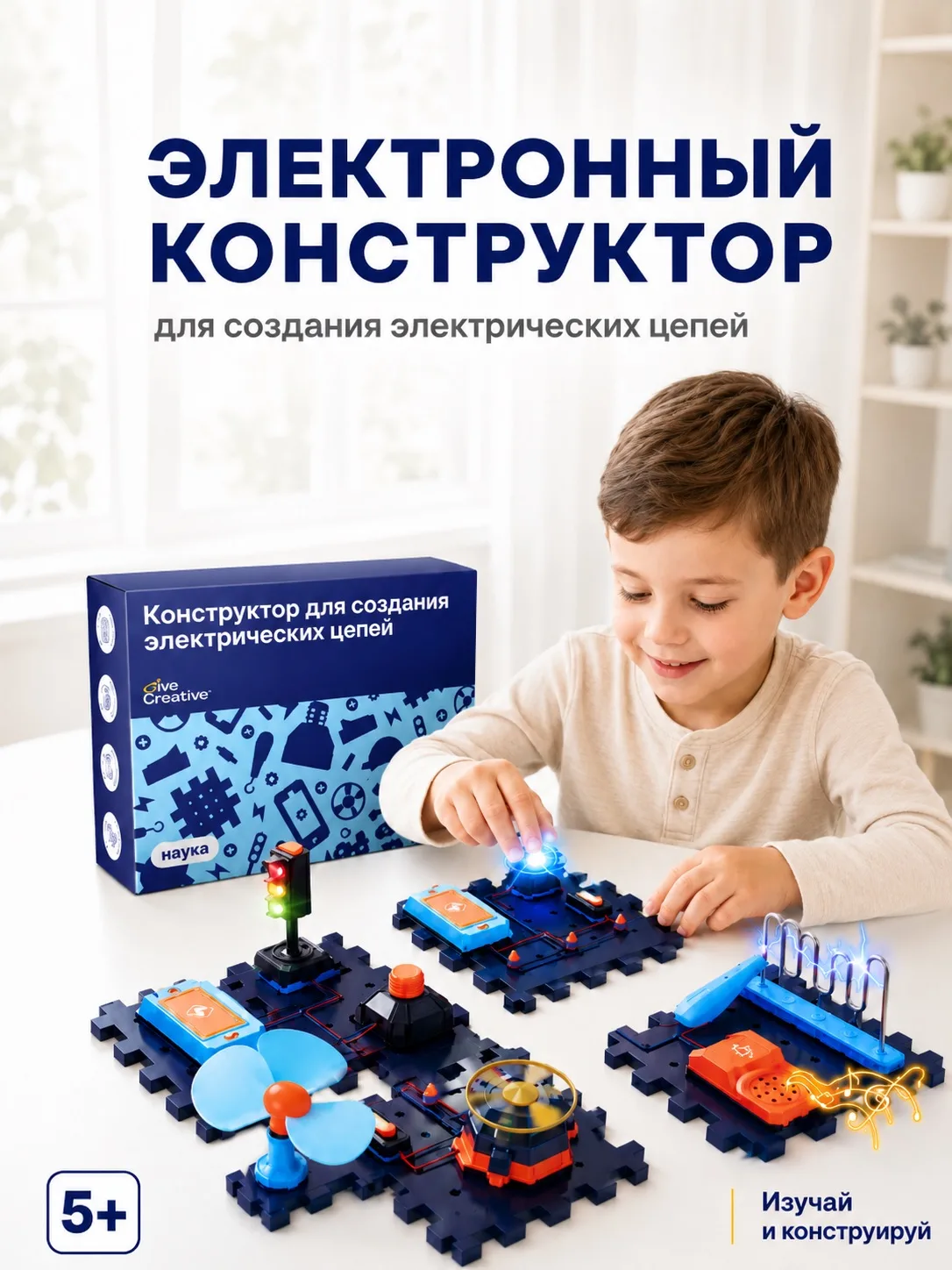 Конструктор Give Creative детский электронный - фото 1