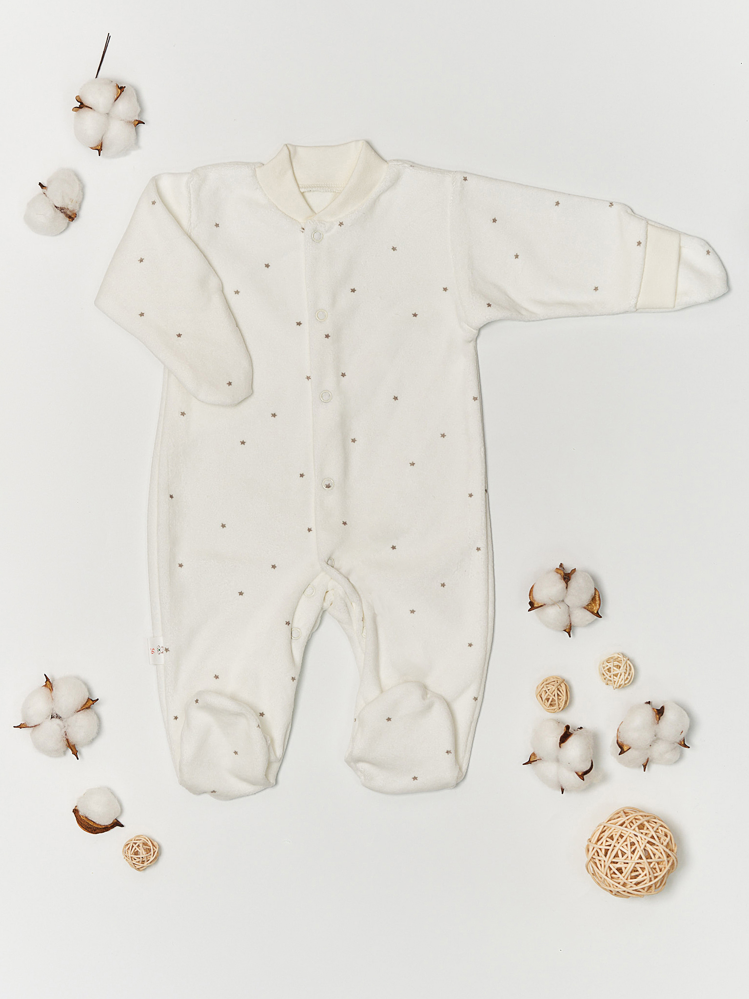 Комбинезон МАЛЫШЕЕВО Звезды белый - фото 3