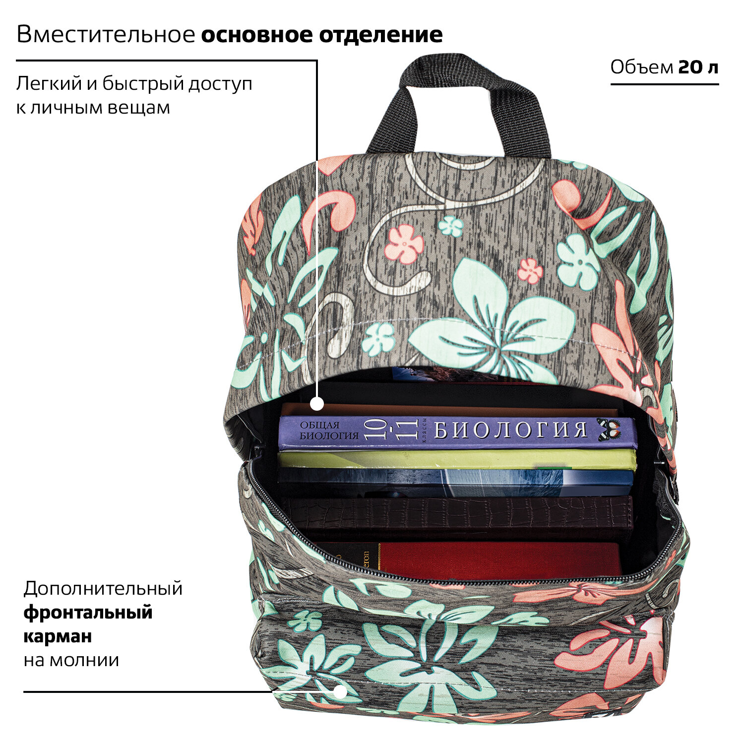 Рюкзак Brauberg Мята - фото 2