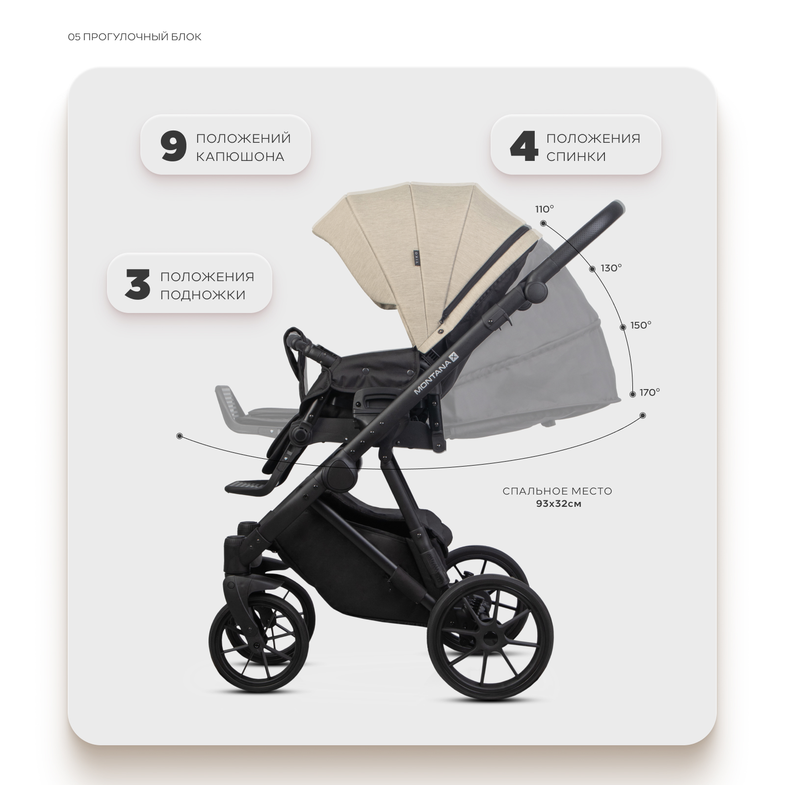 Коляска 2в1 Riko Basic Montana X бежевый - фото 7