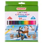 Карандаши цветные Пифагор 24 шт.