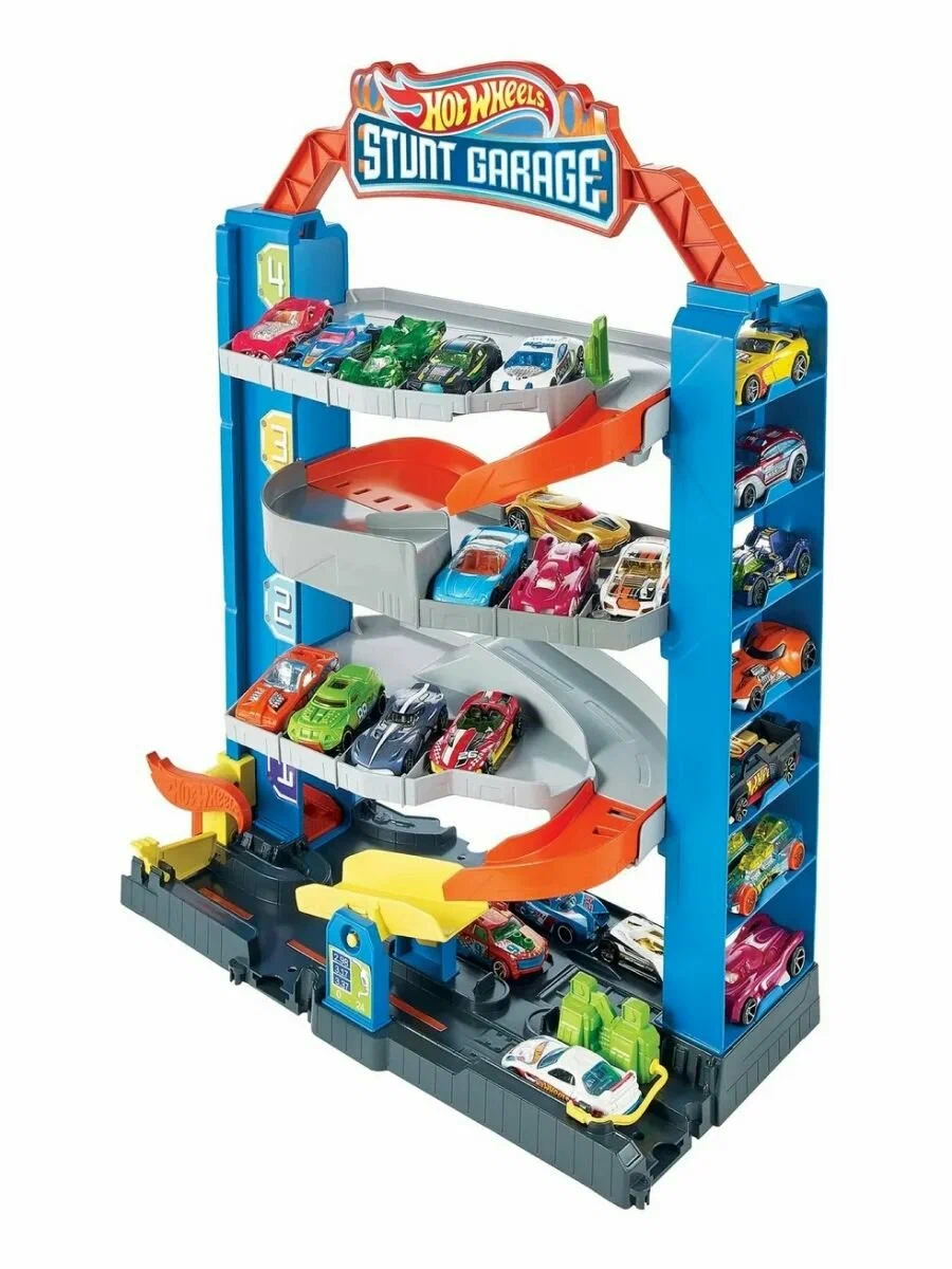 Трек Hot Wheels City Stunt Garage GNL70 - фото 9